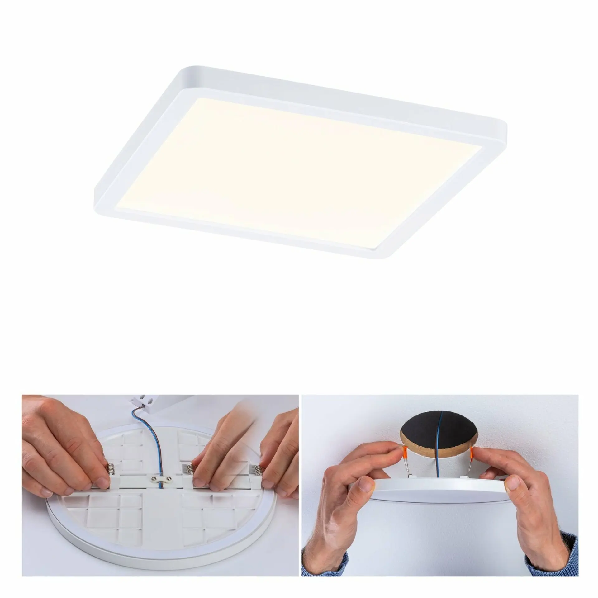 P 93040 LED vestavné svítidlo Areo VariFit IP44 hranaté 175x175mm 13W 3.000K bílá - PAULMANN