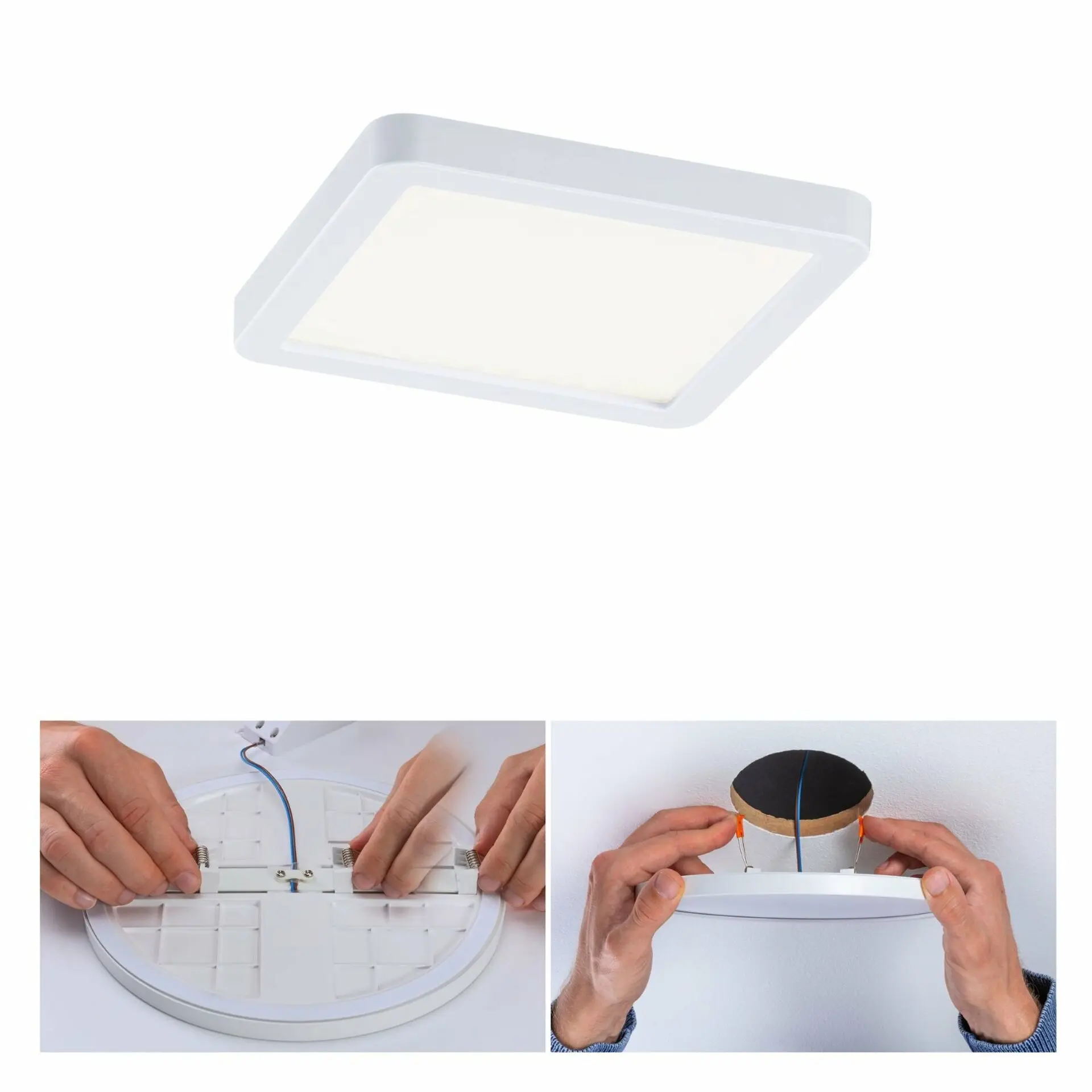 P 93041 LED vestavné svítidlo Areo VariFit IP44 hranaté 118x118mm 6,5W 4.000K bílá - PAULMANN