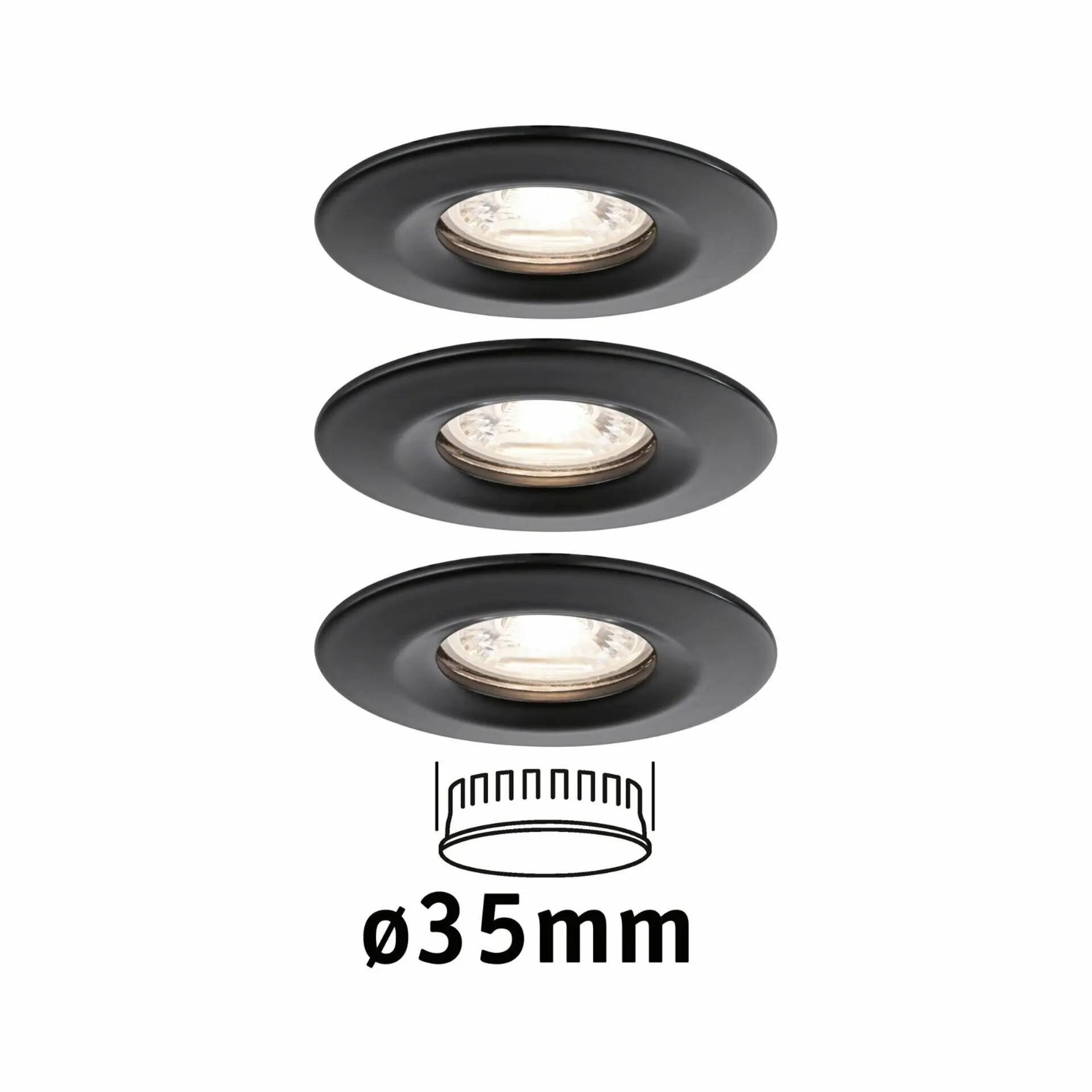 P 93084 LED vestavné svítidlo Nova Mini Coin základní sada nevýklopné 66mm Coin 3x4W 230V 2700K - PAULMANN