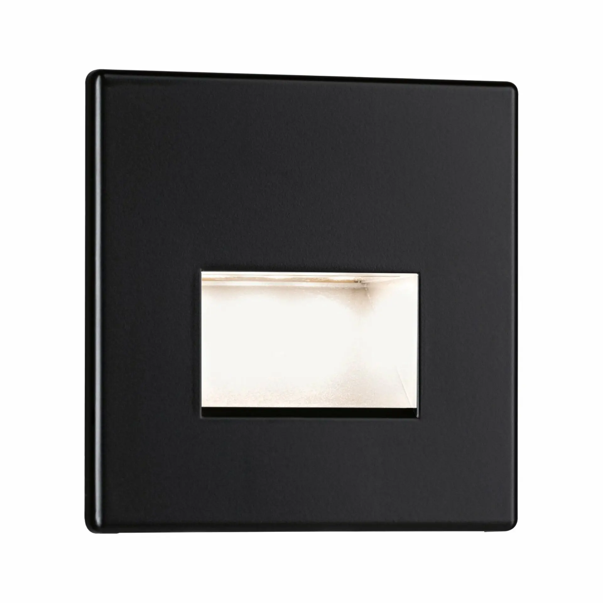 P 93094 LED vestavné svítidlo do zdi Edge Quadro hranaté 8x8cm 1,2W 230V 2700K černá mat - PAULMANN