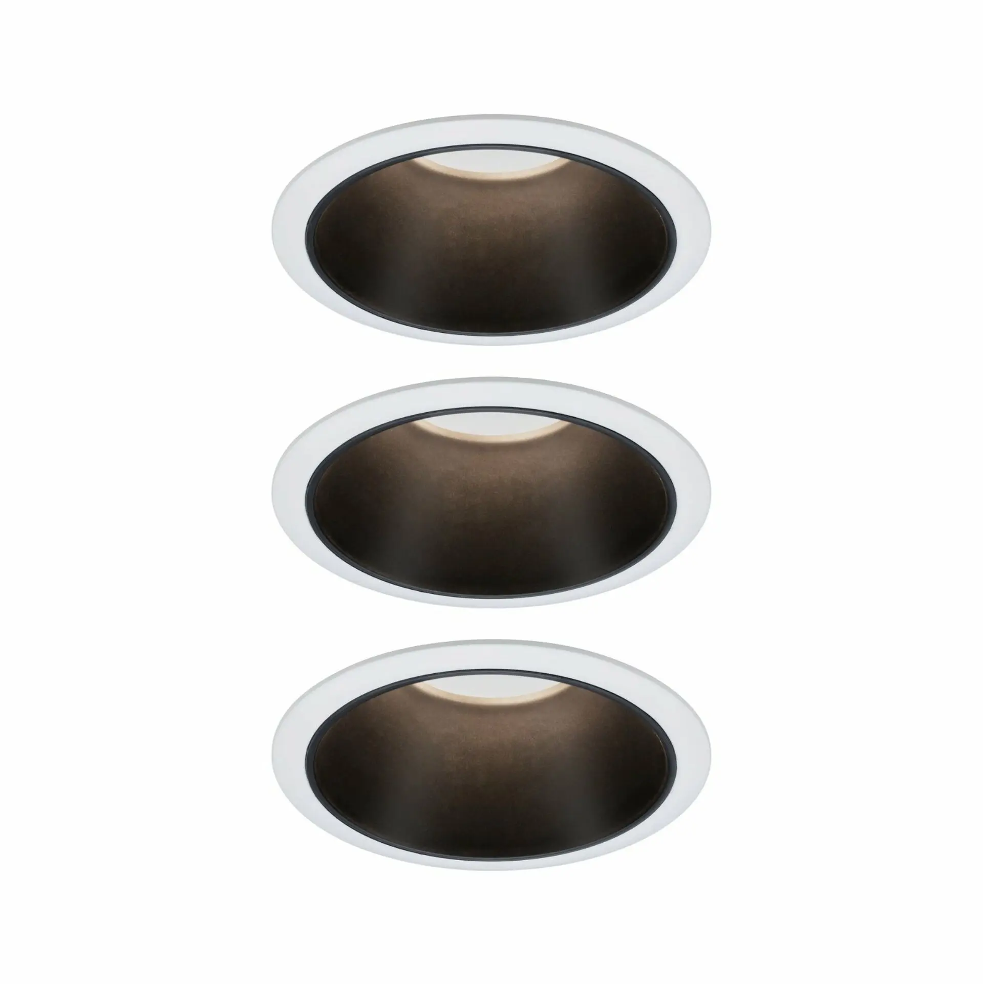 PAULMANN Vestavné svítidlo LED Cole 3x6,5W bílá/černá mat 3-krokové-stmívatelné 2700K teplá bílá 934.02