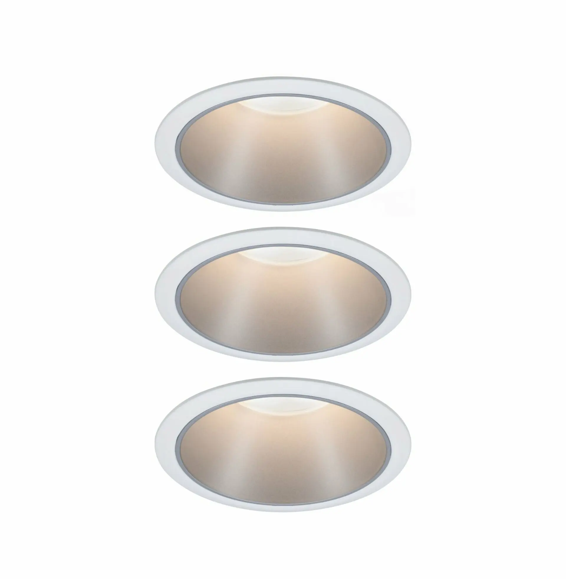PAULMANN Vestavné svítidlo LED Cole 3x6,5W bílá/stříbrná mat 3-krokové-stmívatelné 2700K teplá bílá 934.10