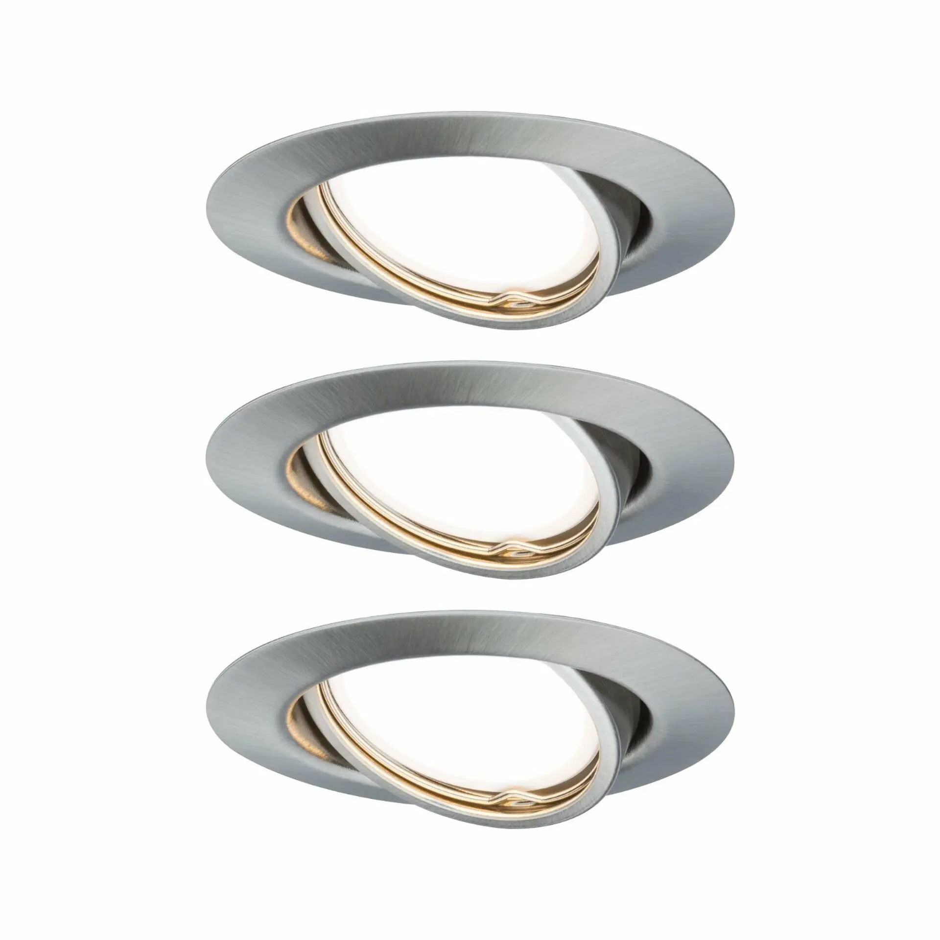 P 93425 Vestavné svítidlo LED Base kruhové 3x5W kov kartáčovaný nastavitelné 3-krokové-stmívatelné - PAULMANN