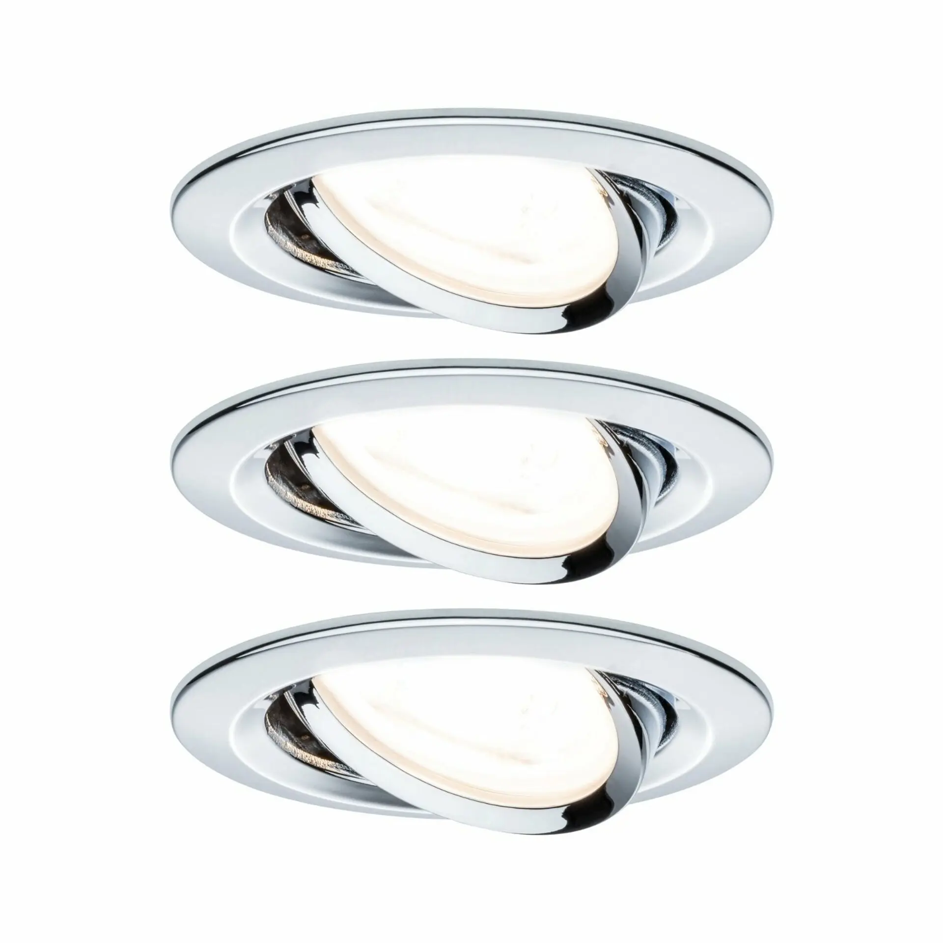 P 93434 Vestavné svítidlo LED Nova kruhové 3x6,5W GU10 chrom nastavitelné - PAULMANN