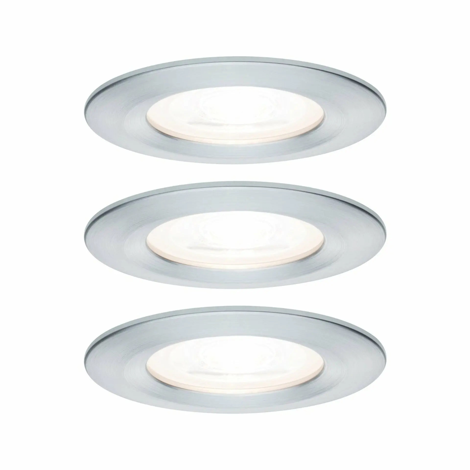 PAULMANN Vestavné svítidlo LED Nova kruhové 3x6,5W GU10 hliník broušený nevýklopné 934.44 P 93444