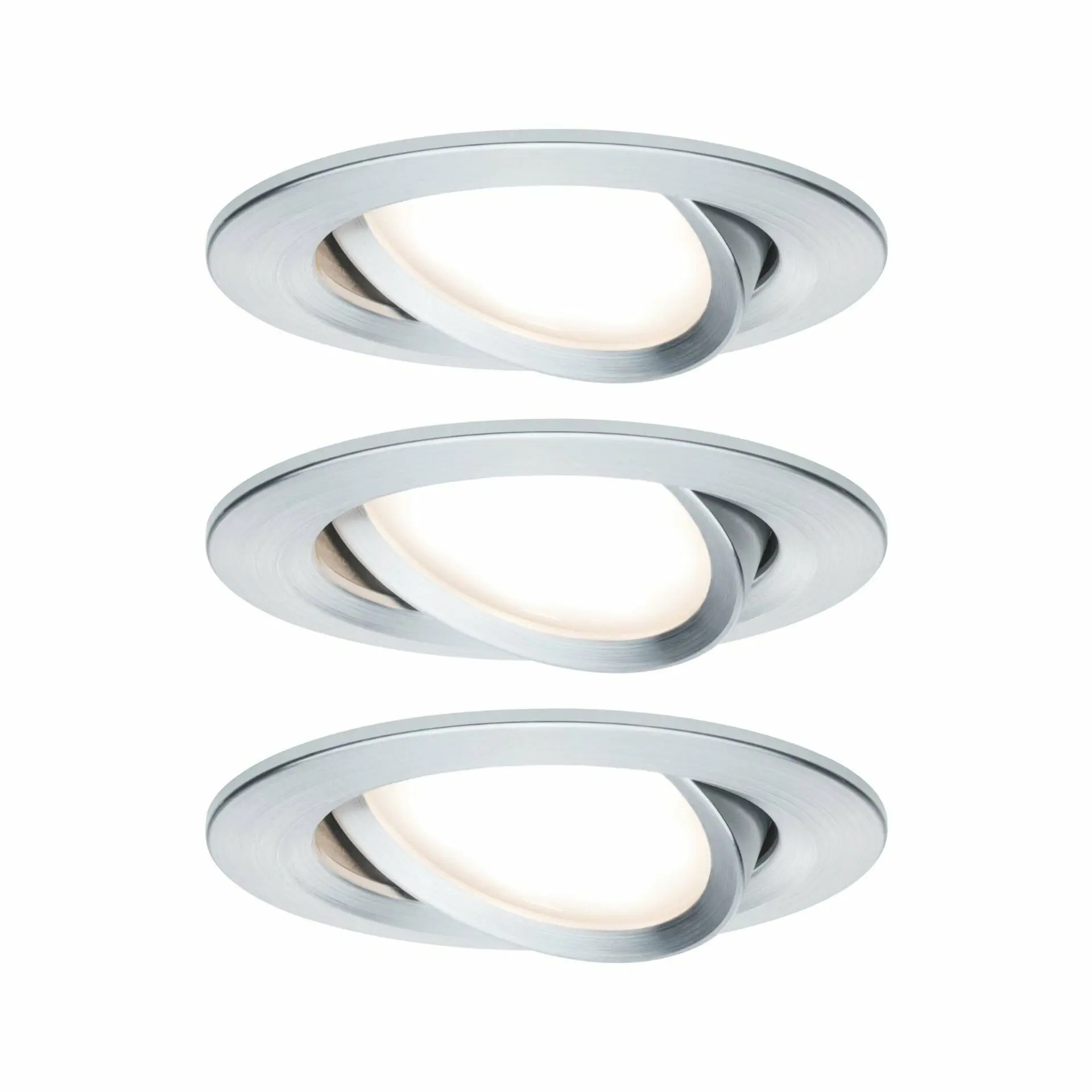 PAULMANN Vestavné svítidlo LED Nova kruhové 3x6,5W hliník broušený nastavitelné 934.51 P 93451
