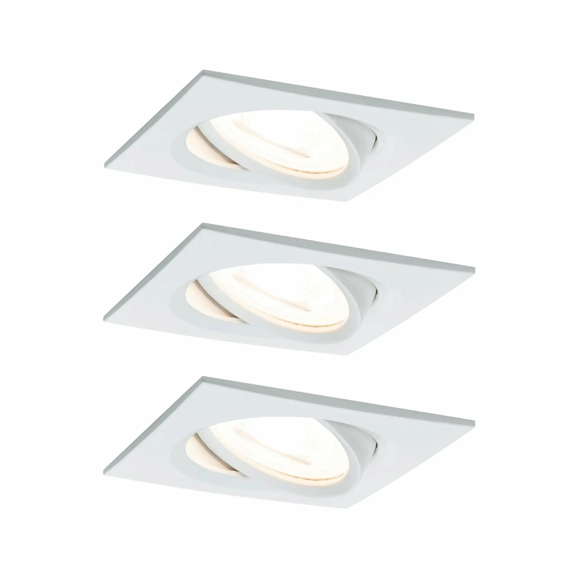 P 93454 Vestavné svítidlo LED Nova hranaté 3x6,5W bílá mat nastavitelné - PAULMANN