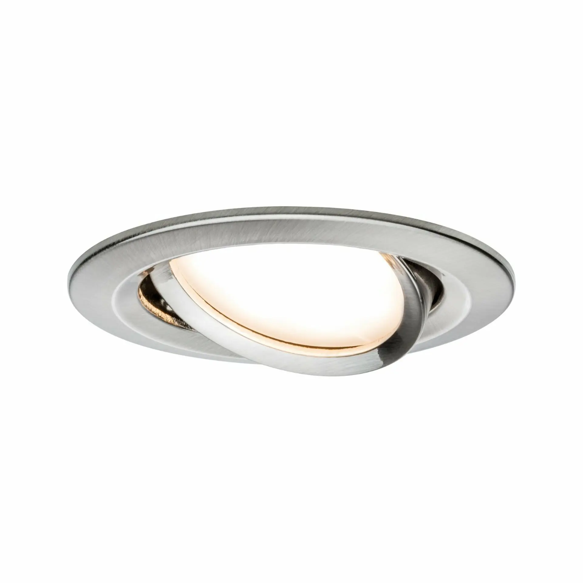 P 93482 Vestavné svítidlo LED Nova kruhové 1x6,5W kov kartáčovaný nastavitelné 3-krokové-stmívatelné - PAULMANN