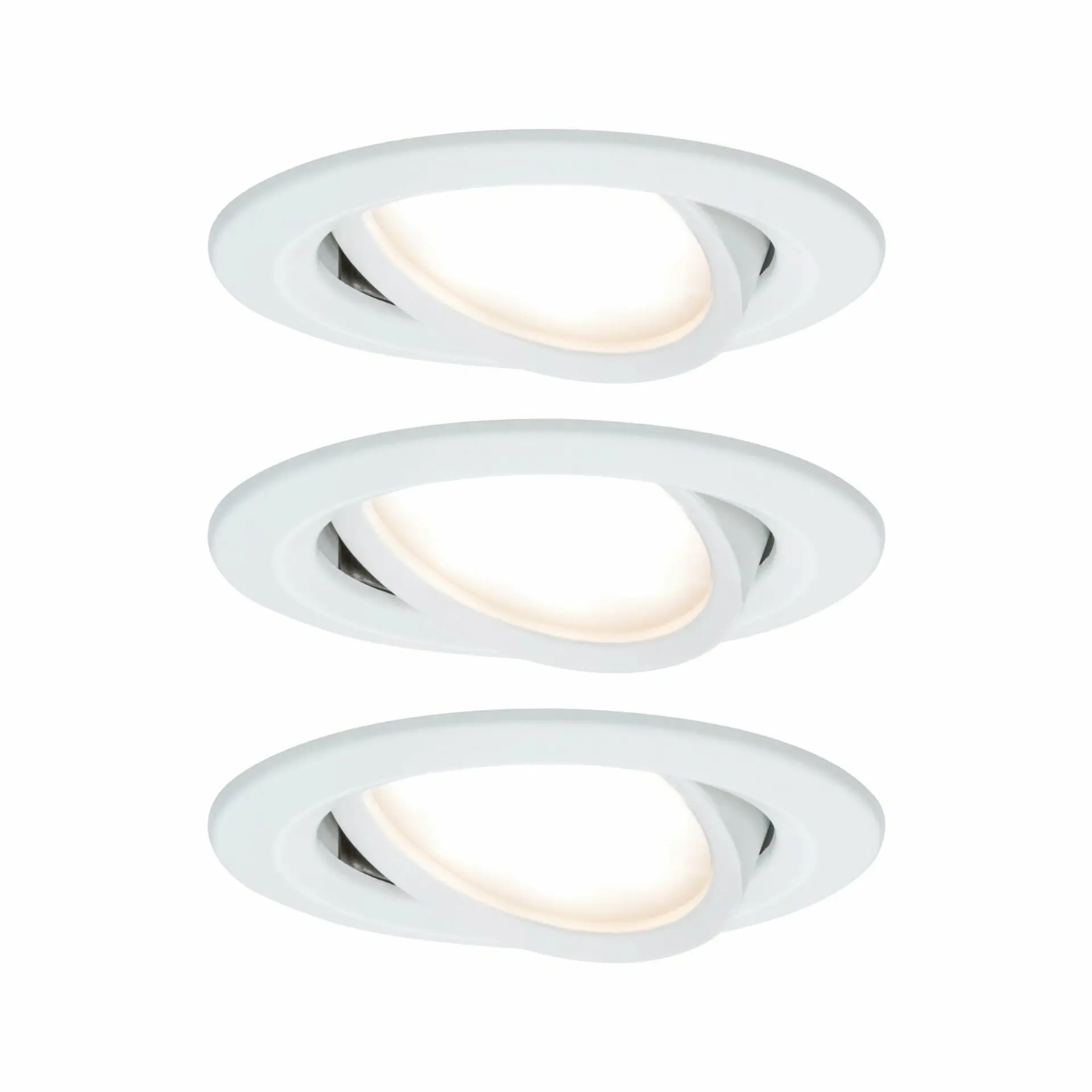 PAULMANN Vestavné svítidlo LED Nova kruhové 3x6,5W bílá mat nastavitelné 3-krokové-stmívatelné 934.85 P 93485