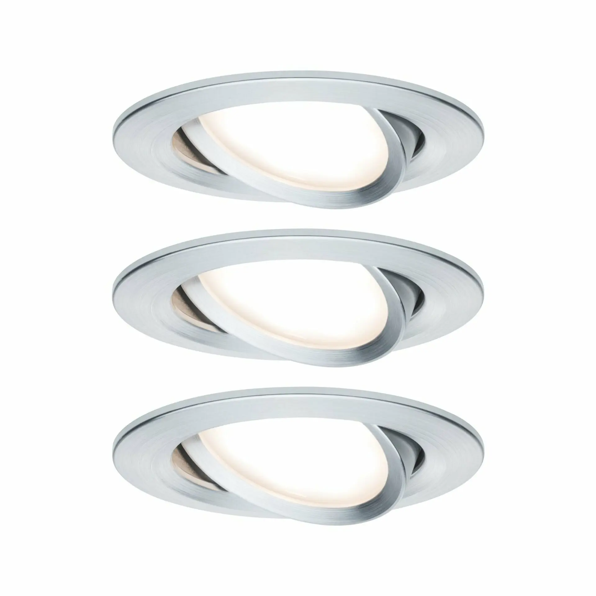 PAULMANN Vestavné svítidlo LED Nova kruhové 3x6,5W hliník broušený nastavitelné 3-krokové-stmívatelné 934.87 P 93487