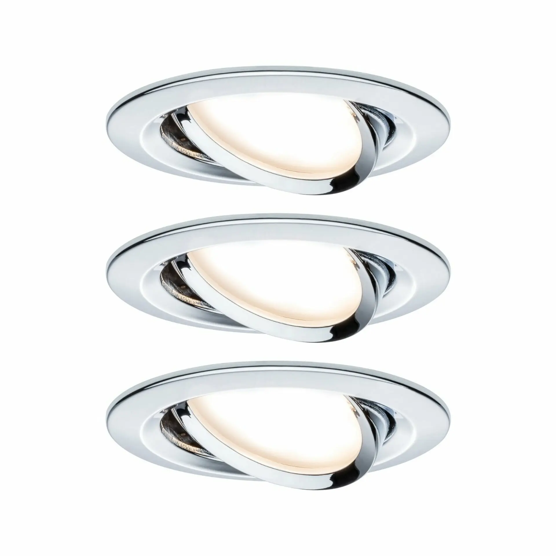 P 93488 Vestavné svítidlo LED Nova kruhové 3x6,5W chrom nastavitelné 3-krokové-stmívatelné - PAULMANN