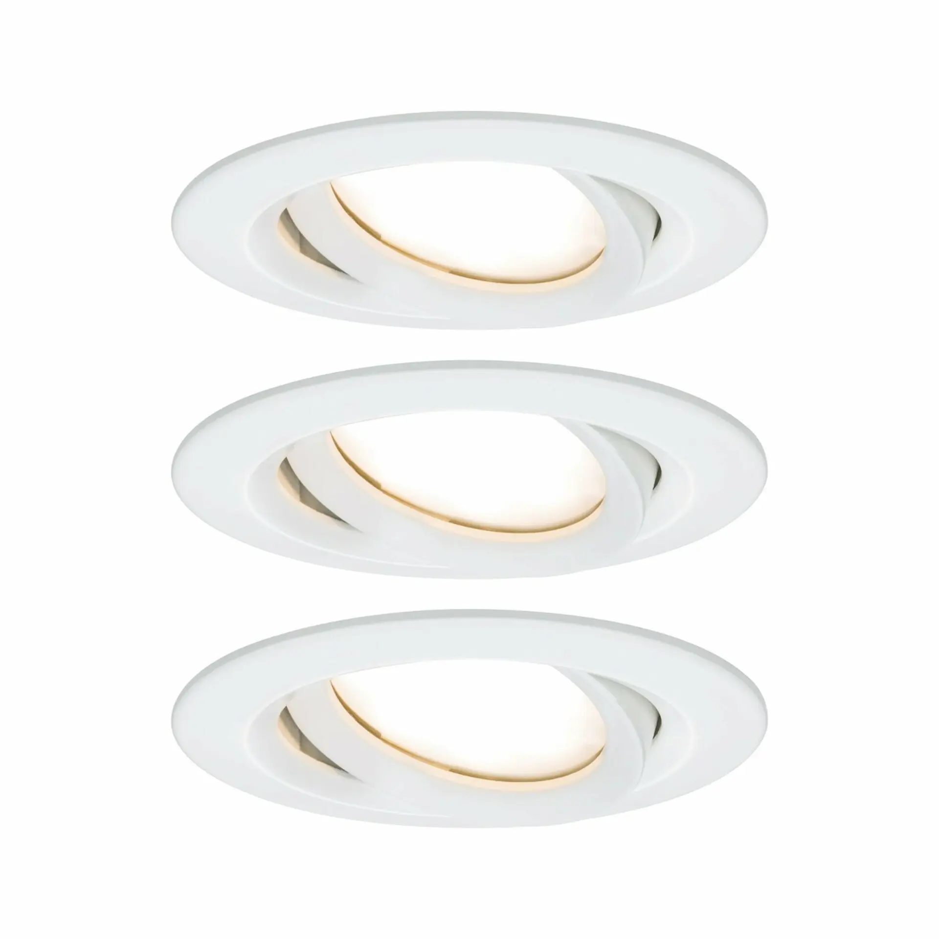 PAULMANN Vestavné svítidlo LED Nova Plus kruhové 3x6,8W bílá mat výklopné stmívatelné 936.82 P 93682