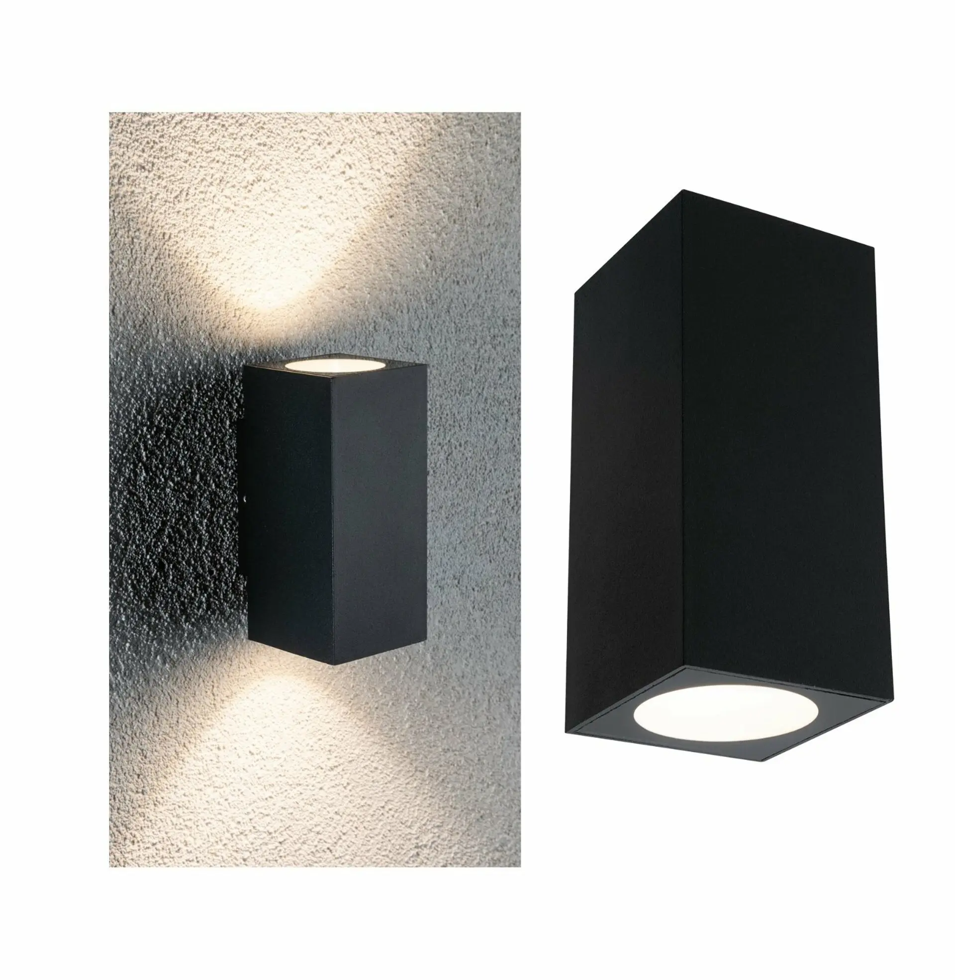 P 94328 Venkovní nástěnné svítidlo Flame 2x2,8W IP44 3.000K antracit 230V - PAULMANN