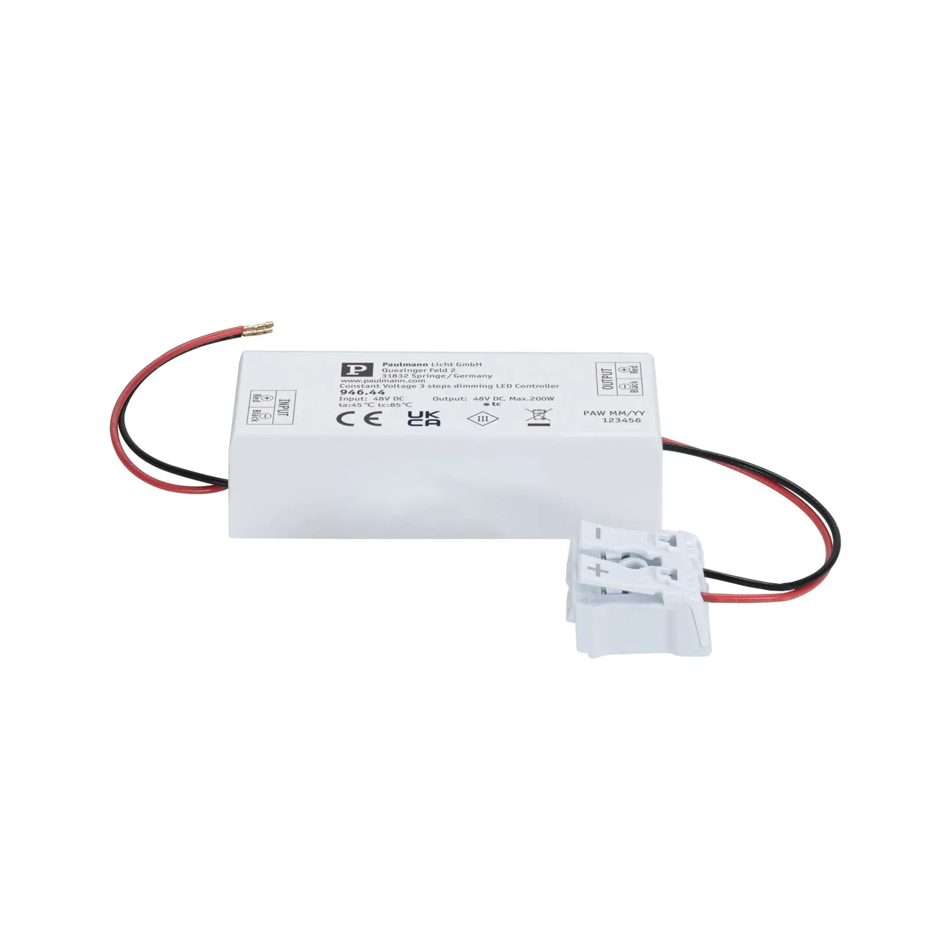 P 94644 ULine příslušenství 3-krokový-stmívač max. 200W 48V 80x35mm bílá - PAULMANN