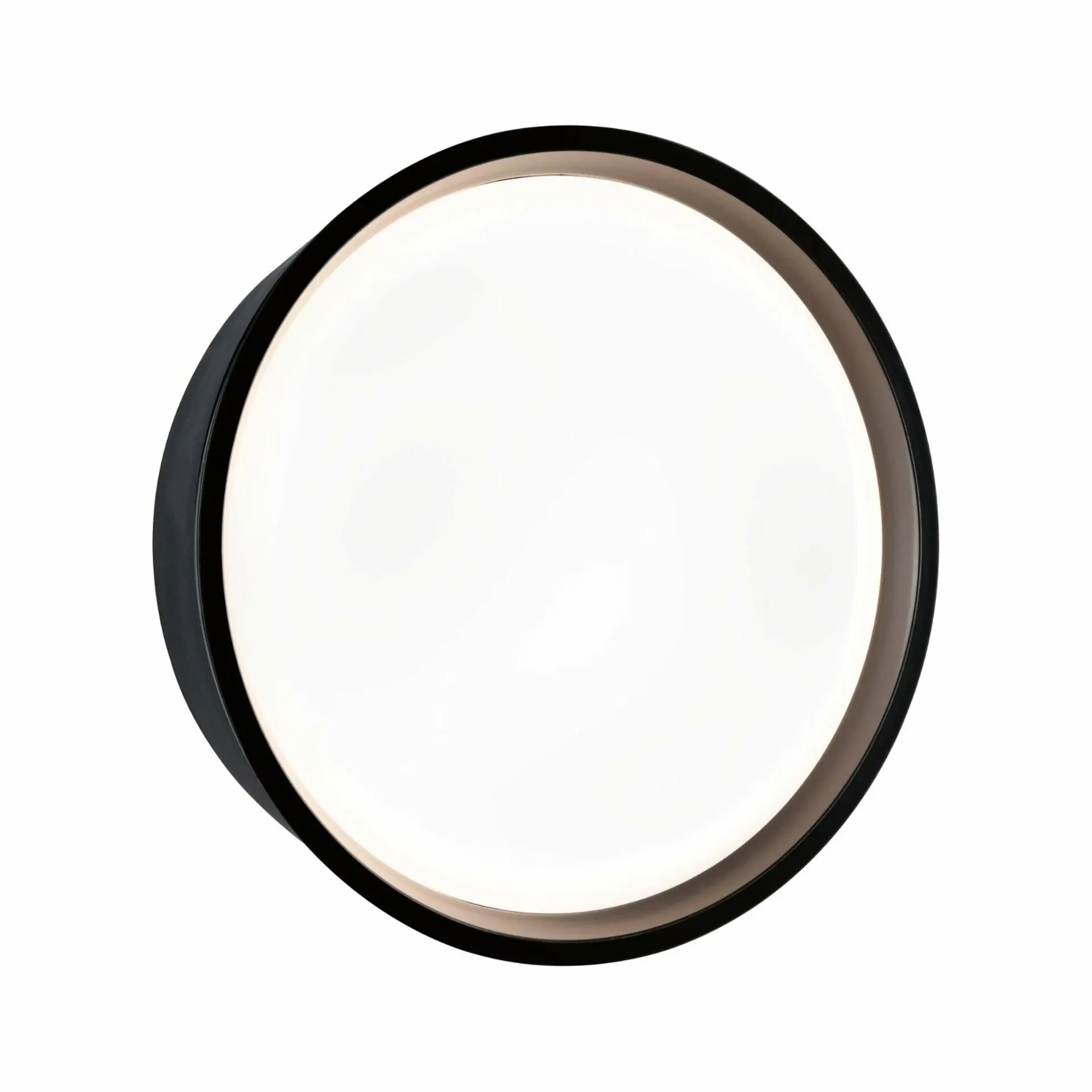P 94696 LED venkovní nástěnné svítidlo Platomo IP44 kruhové 180mm 3000K 14,5W 230V černá umělá hmota - PAULMANN