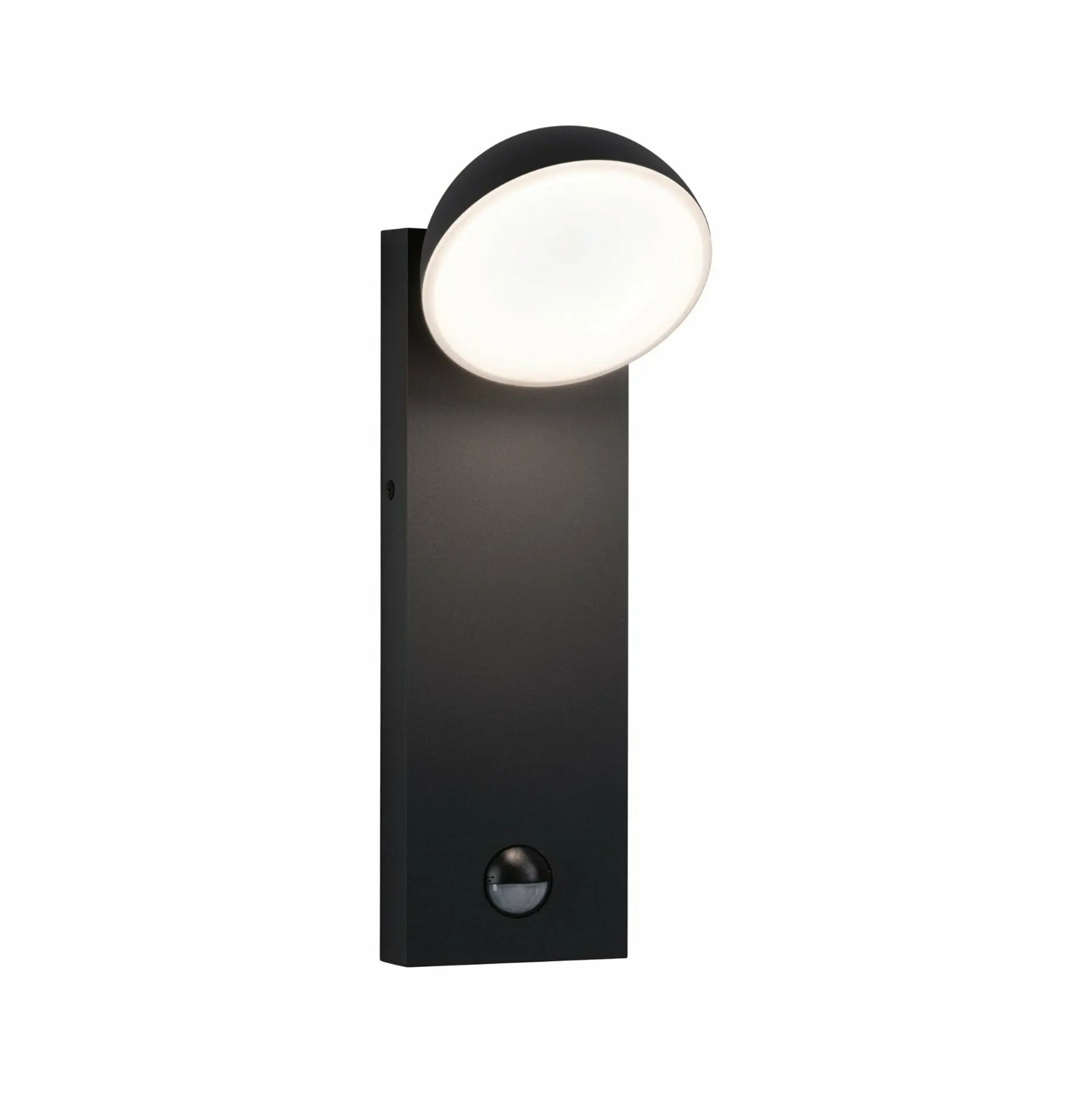 P 94739 LED venkovní nástěnné svítidlo Puka IP44 kruhové 110x125mm 3000K 8,5W 230V antracit hliník - PAULMANN