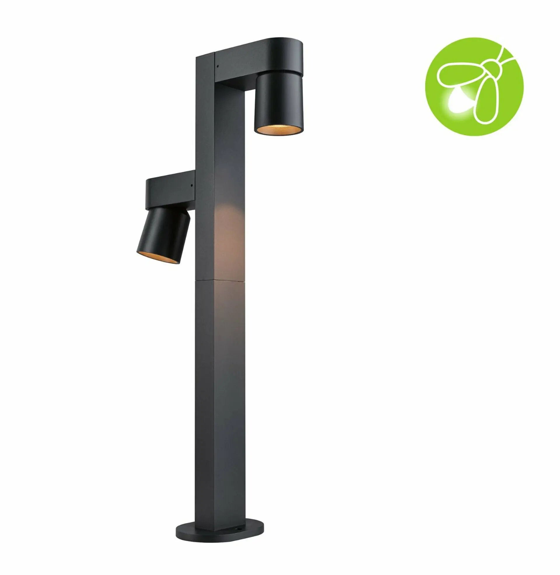 P 94825 LED stojací svítidlo Kimu neláká hmyz IP44 822mm 2200K 2x7,8W / 230V 70° antracit hliník - PAULMANN