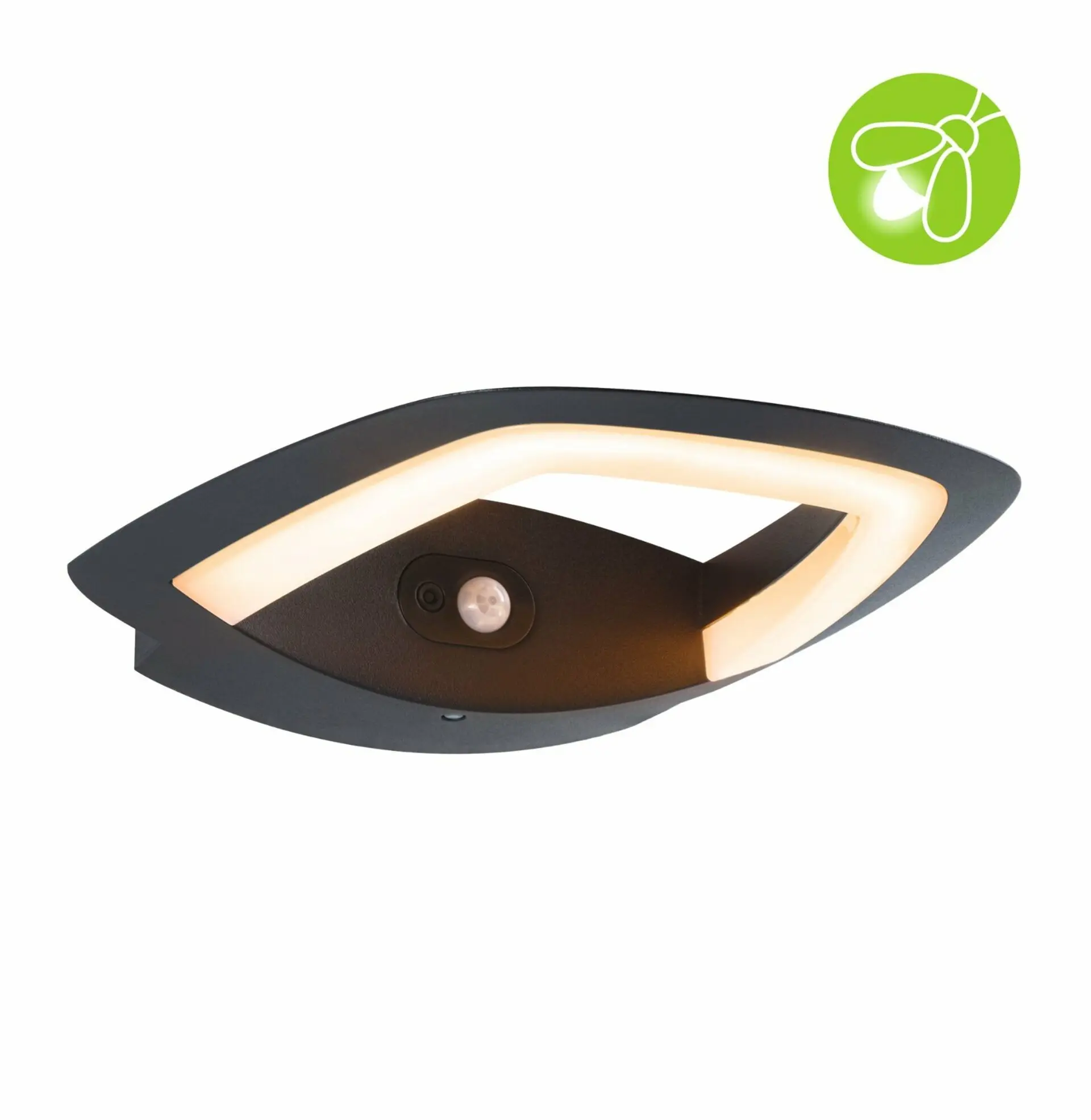 P 94839 LED venkovní nástěnné svítidlo Akena pohybové čidlo neláká hmyz IP44 243x254mm 2200K 10,8W 230V antracit hliník - PAULMANN
