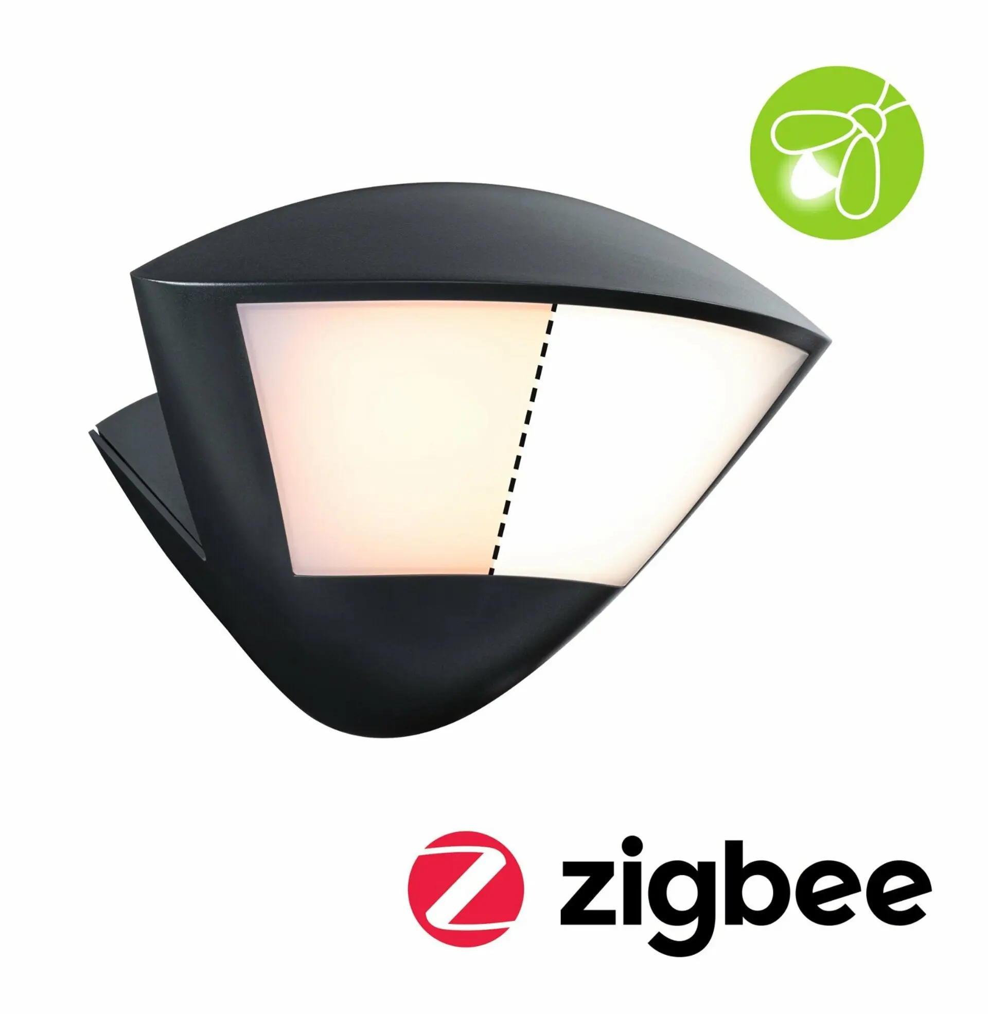 P 94864 LED venkovní nástěnné svítidlo Smart Home Zigbee 3.0 Skyla pohybové čidlo neláká hmyz IP44 226x164mm CCT 10W 230V antracit hliník - PAULMANN