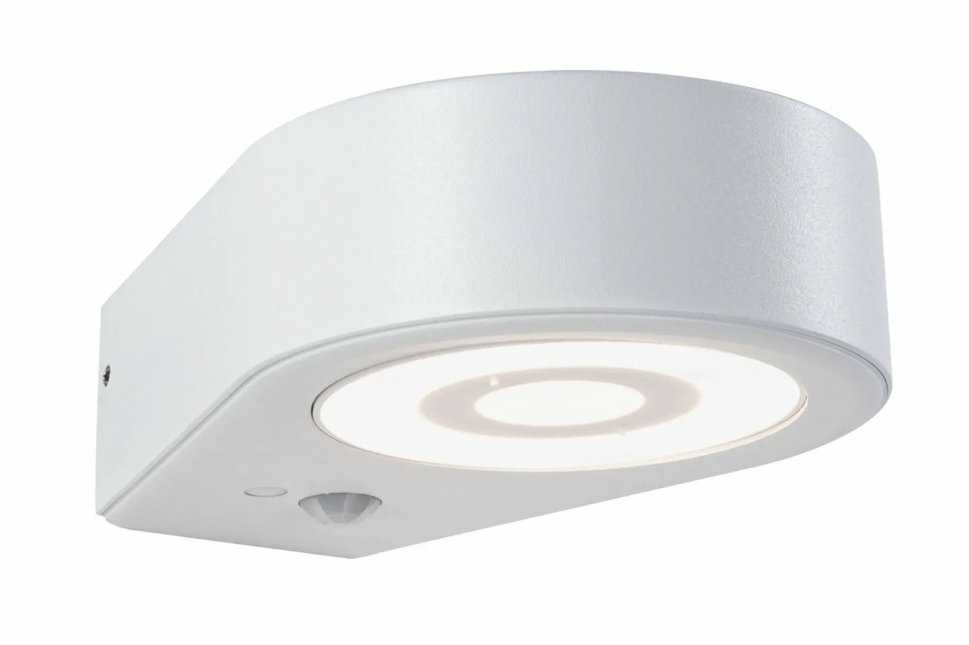 P 94867 LED venkovní nástěnné svítidlo Silma pohybové čidlo IP44 65x186mm 3000K 5,5 / 1x0,7W 230V bílá hliník - PAULMANN