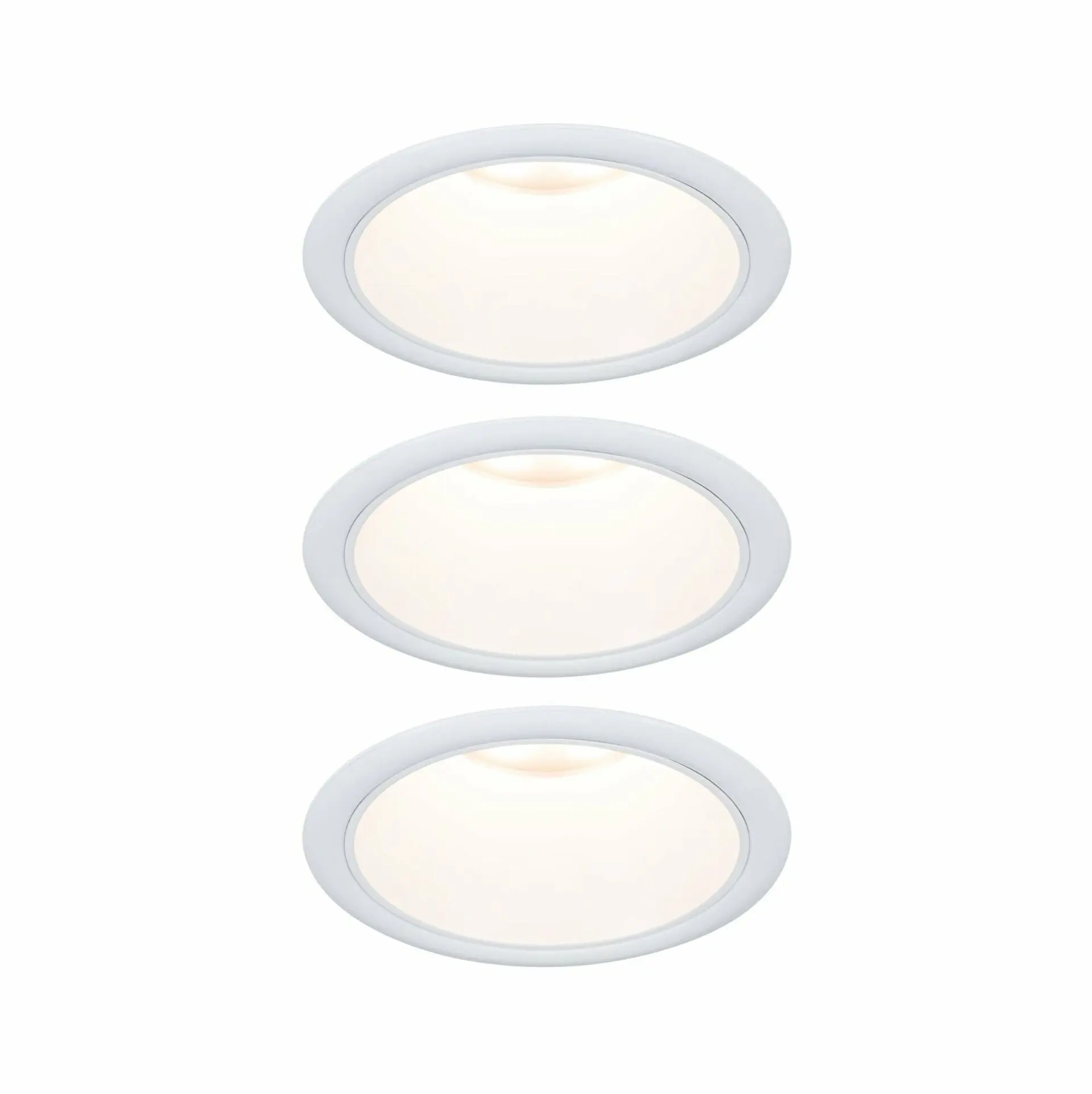 PAULMANN LED vestavné svítidlo 3-krokové-stmívatelné Cole Coin základní sada 3ks sada IP44 kruhové 88mm Coin 3x6W 230V 2700K bílá