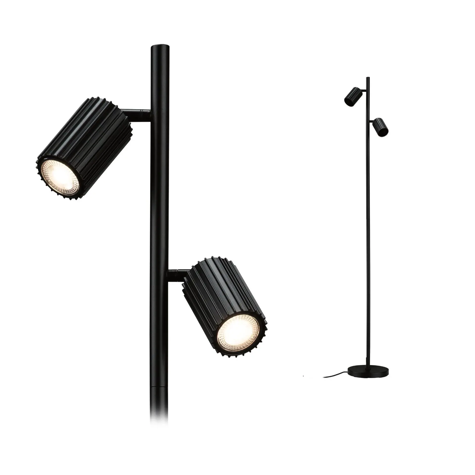 PAULMANN Stojací svítidlo Lirena 1575mm max. 2x7W černá mat