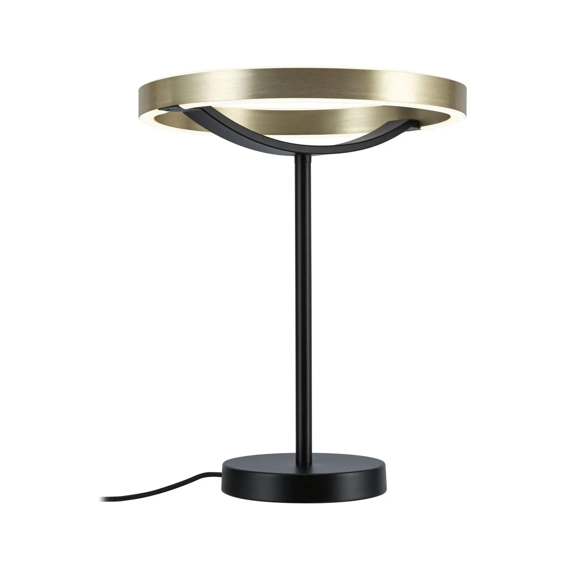 PAULMANN LED stolní lampa 3-krokové-stmívatelné Melira 2700K 10W černá mat/zlatá