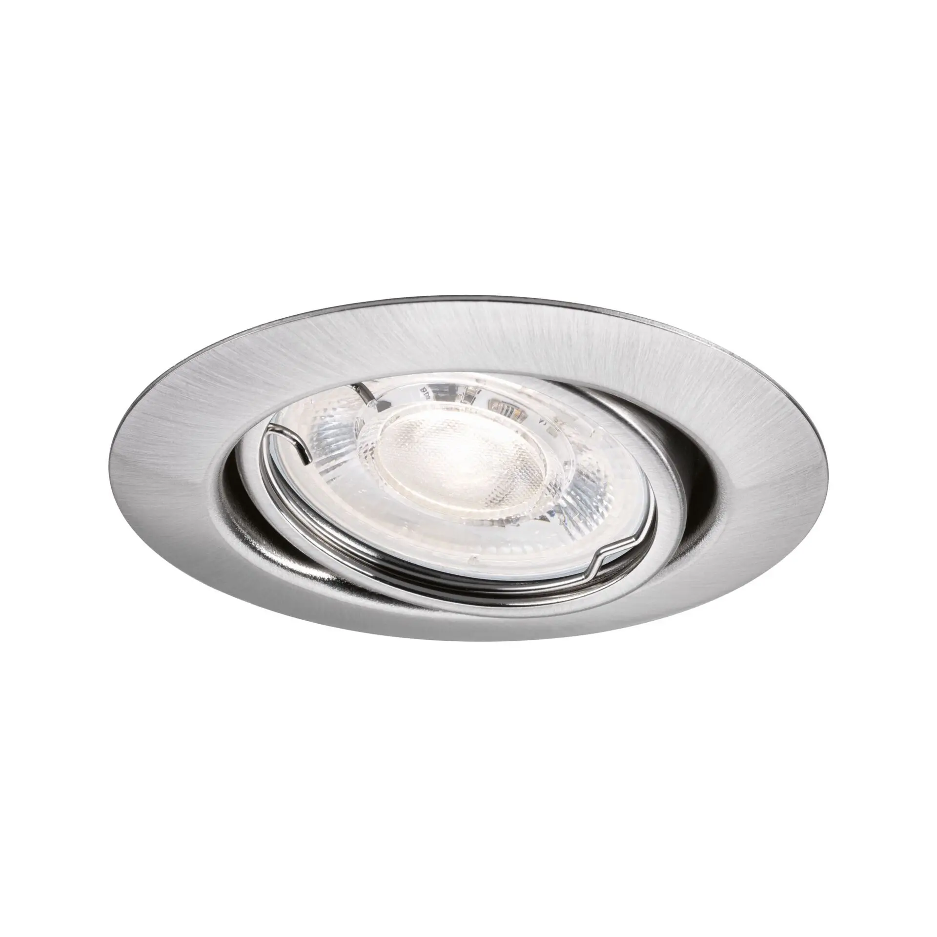 PAULMANN LED vestavné svítidlo Base GU10 Flat výklopné 4W 230V 2700K kov kartáčovaný