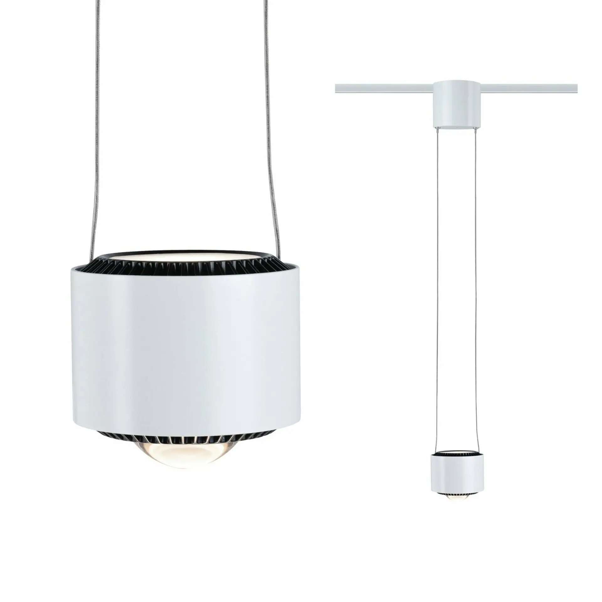 P 94971 URail LED závěs Aldan 1-ramenné 1x8,5W bílá/černá stmívatelné - PAULMANN
