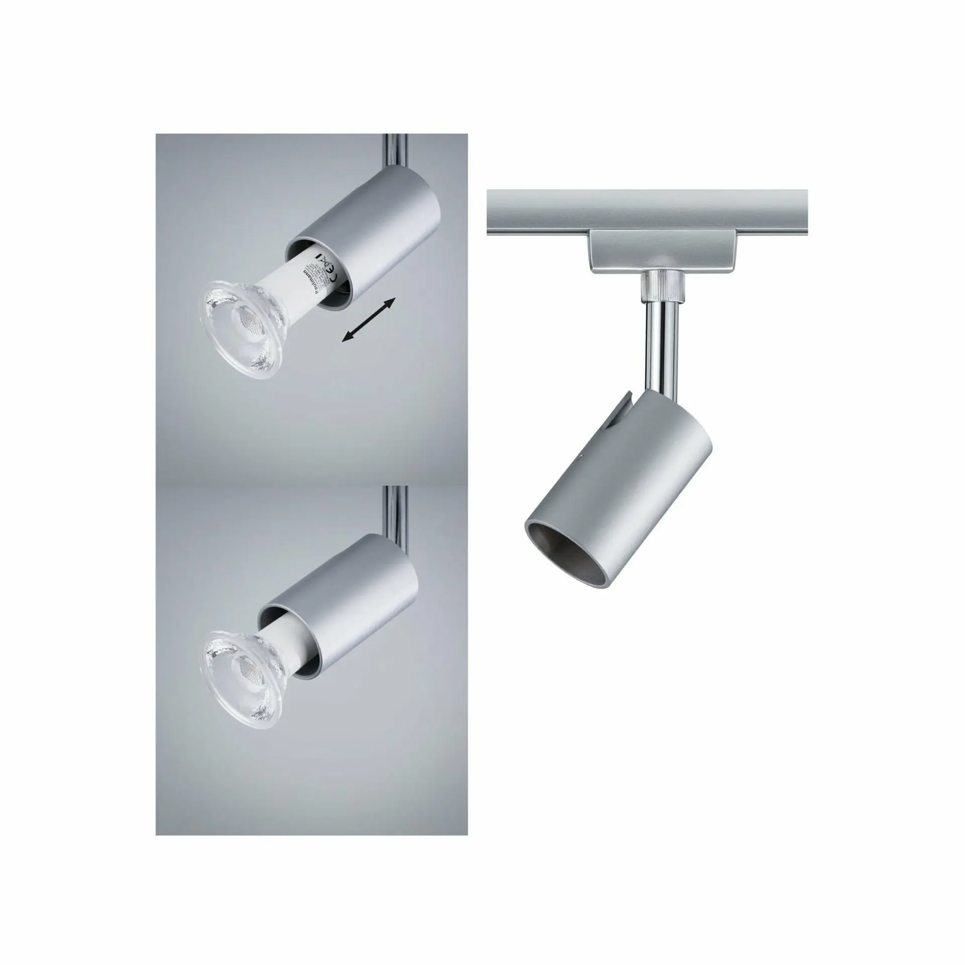 P 95329 URail spot Pure I matný chrom max. 10W GU10 - PAULMANN