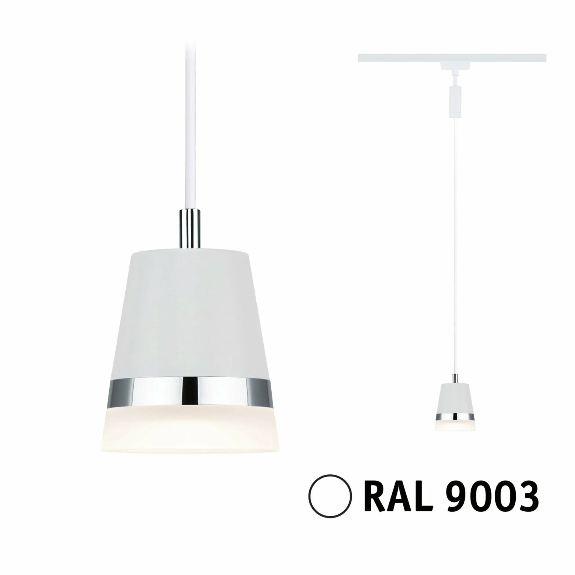 P 95629 URail závěs Cone GU10 max. 10W 230V bílá - PAULMANN