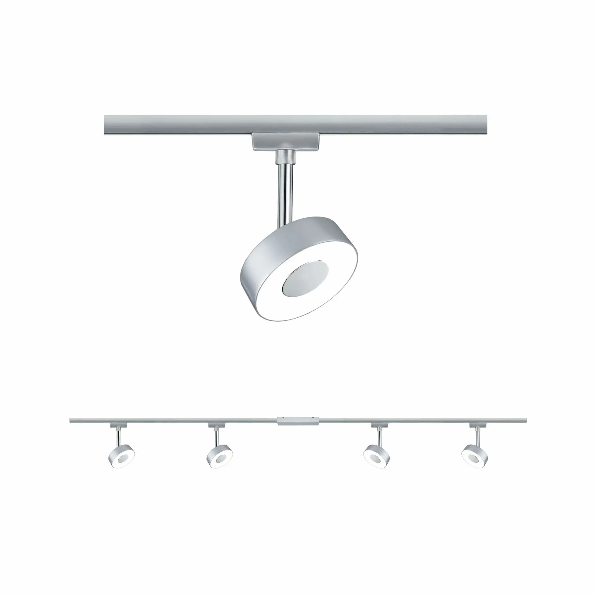PAULMANN URail LED lištový spot Circle základní sada 4x5,3W 2700K 230V matný chrom/chrom