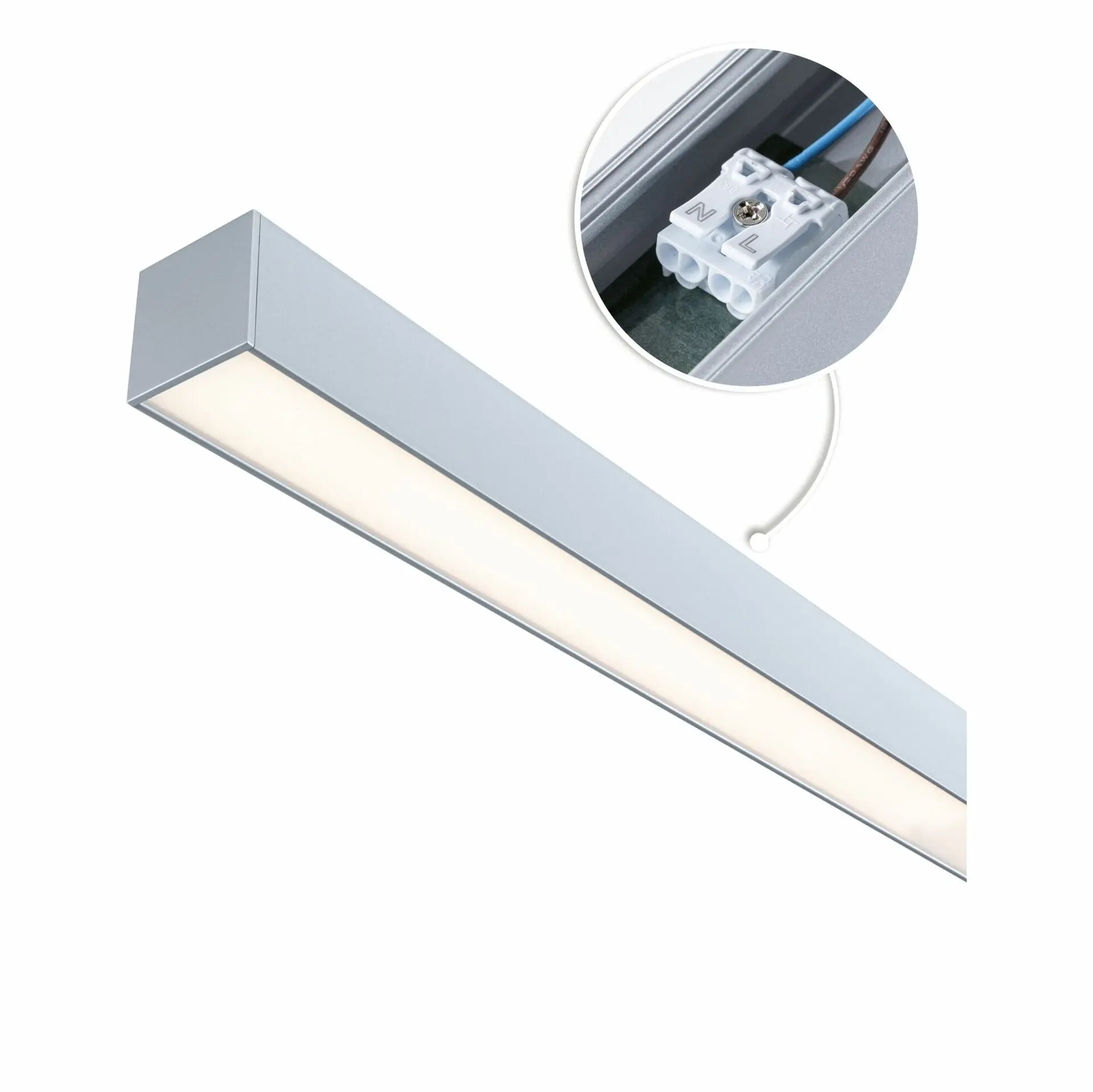 P 98205 Linion napájení Power Channel 230/24V 17W matný chrom 1m - PAULMANN
