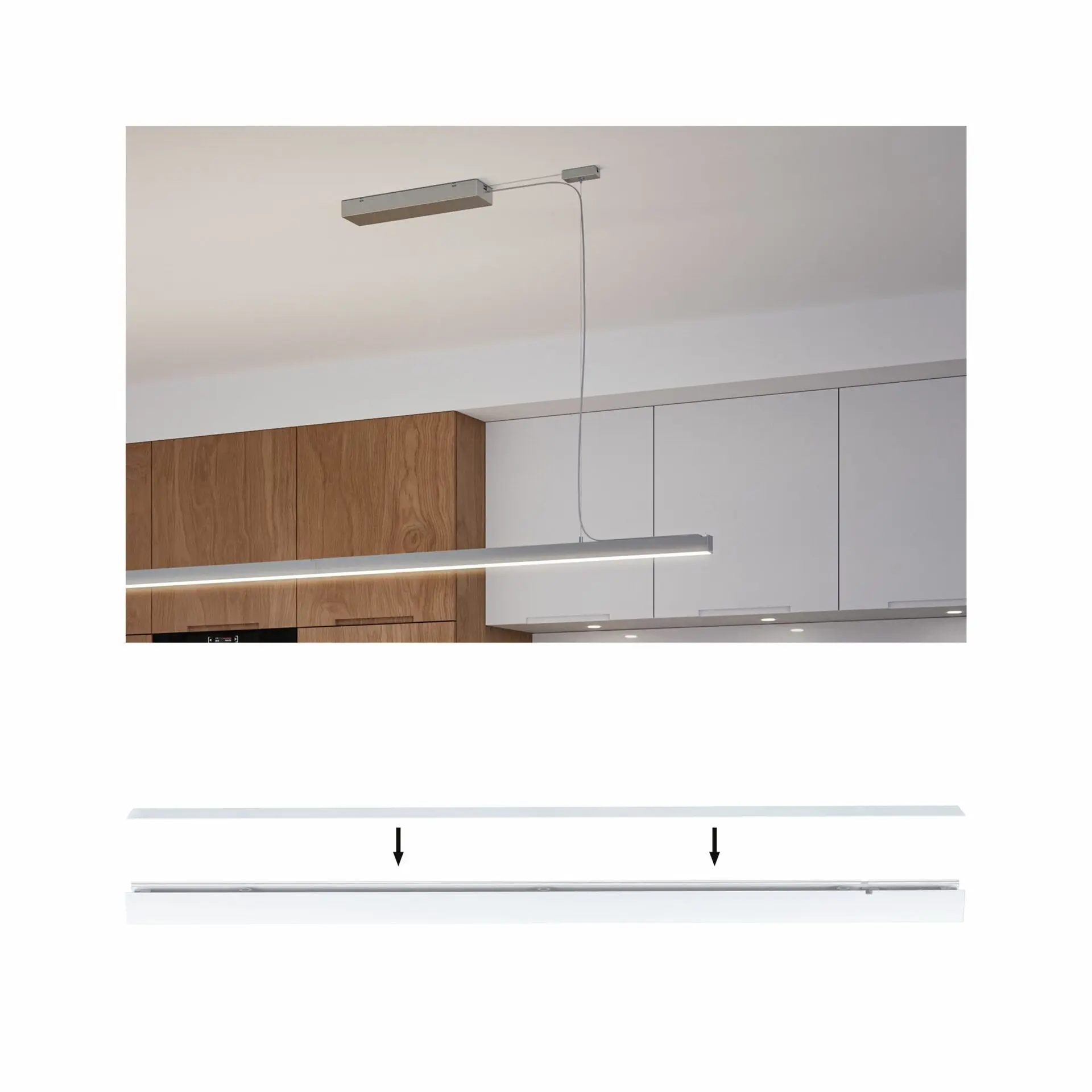 PAULMANN Linion příslušenství rovný kryt bílá 1000x36mm