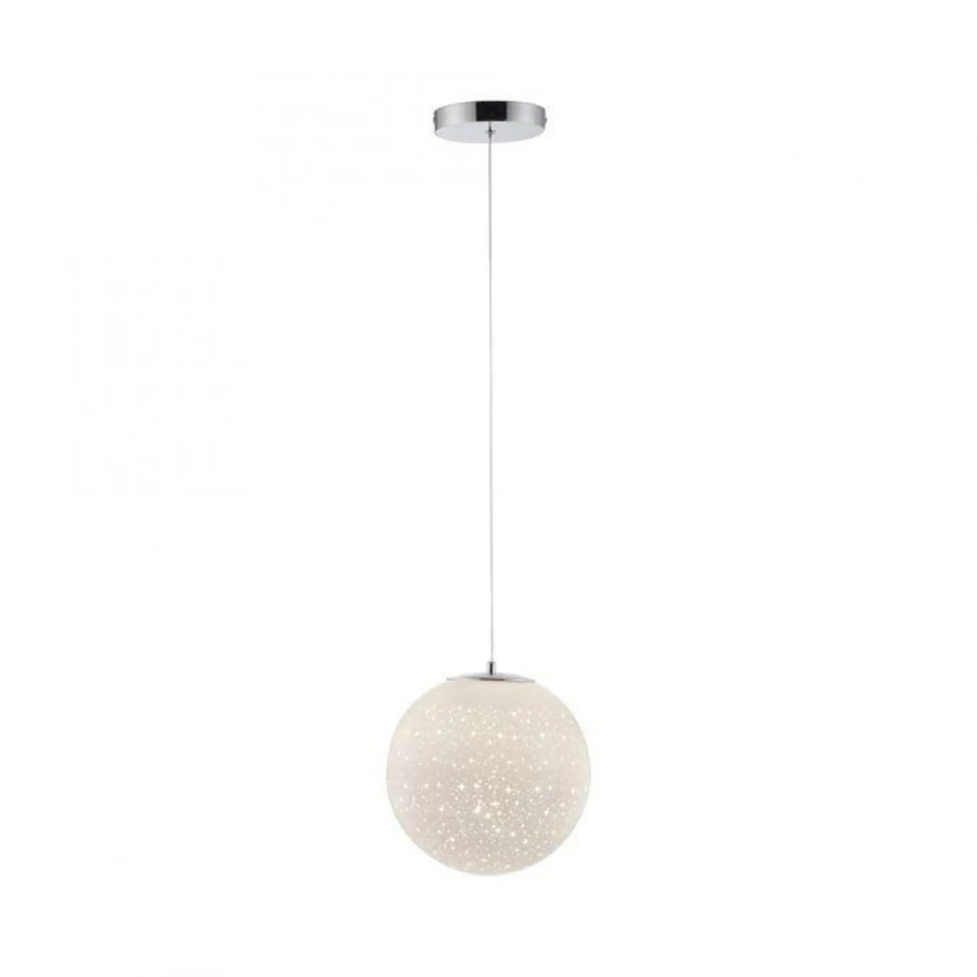 PAUL NEUHAUS LED závěsné svítidlo chrom s bílým opálovým sklem 25cm nastavitelná výška 3000K PN 2052-17