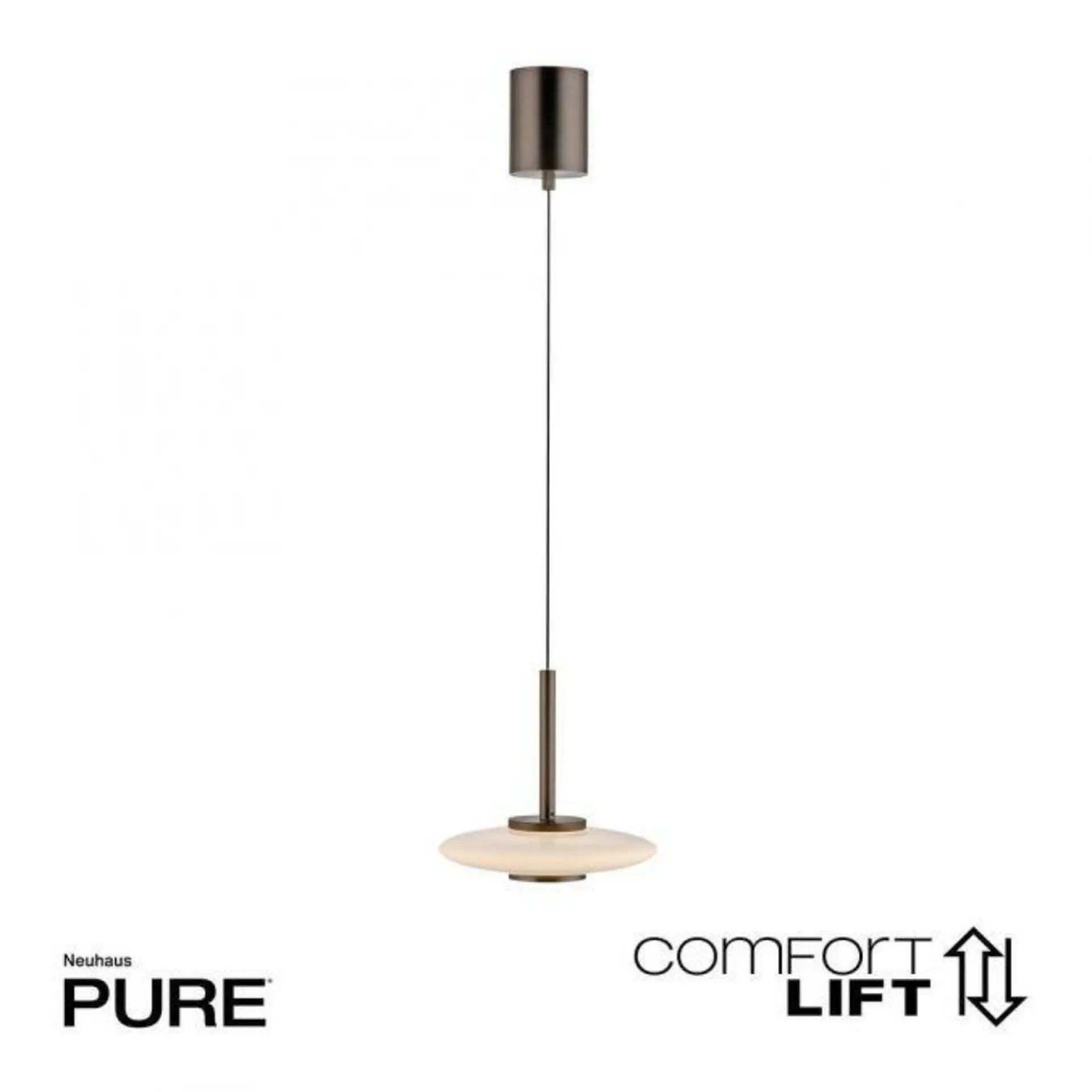 PN 2053-34 Závěsné svítidlo PURE Vitrum LED 5W + 6W 3000K hnědá / opál - PAUL NEUHAUS