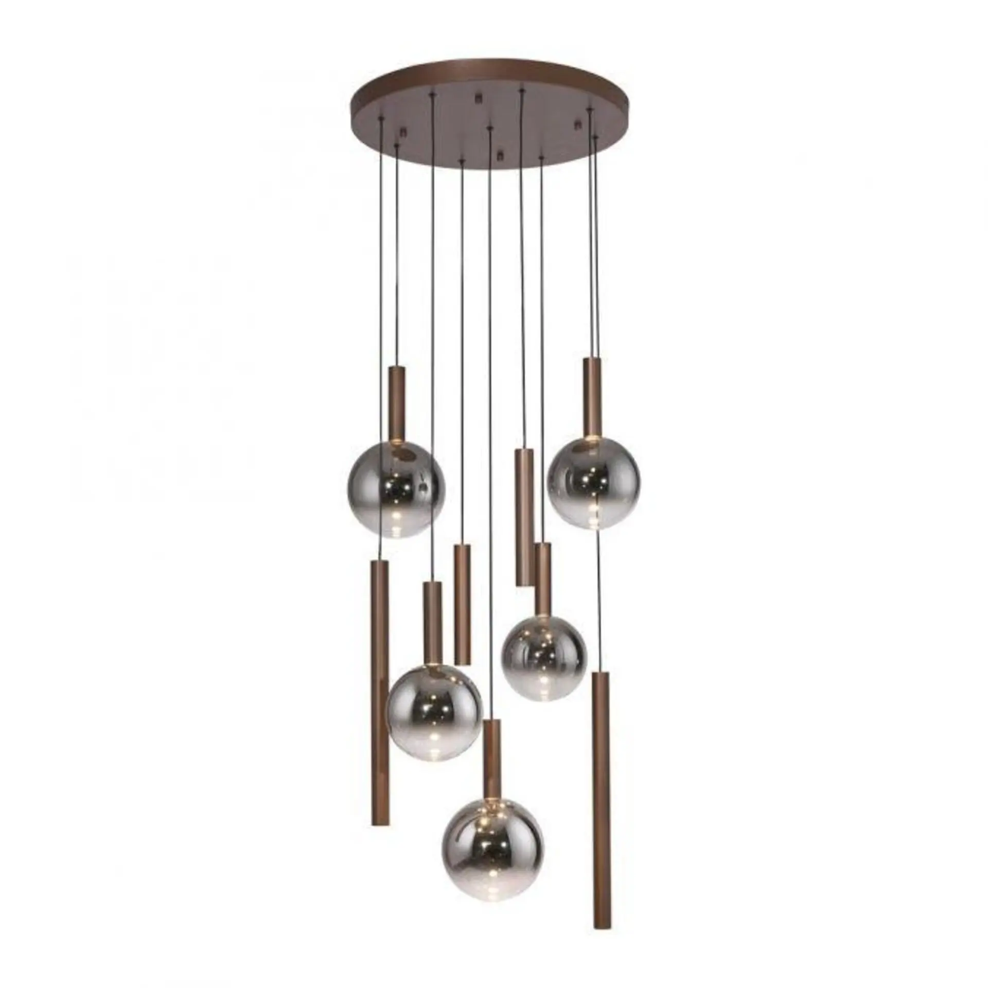 PN 2287-23 Závěsné svítidlo Bowl hnědé 9x LED 7W 2700K - Paul Neuhaus