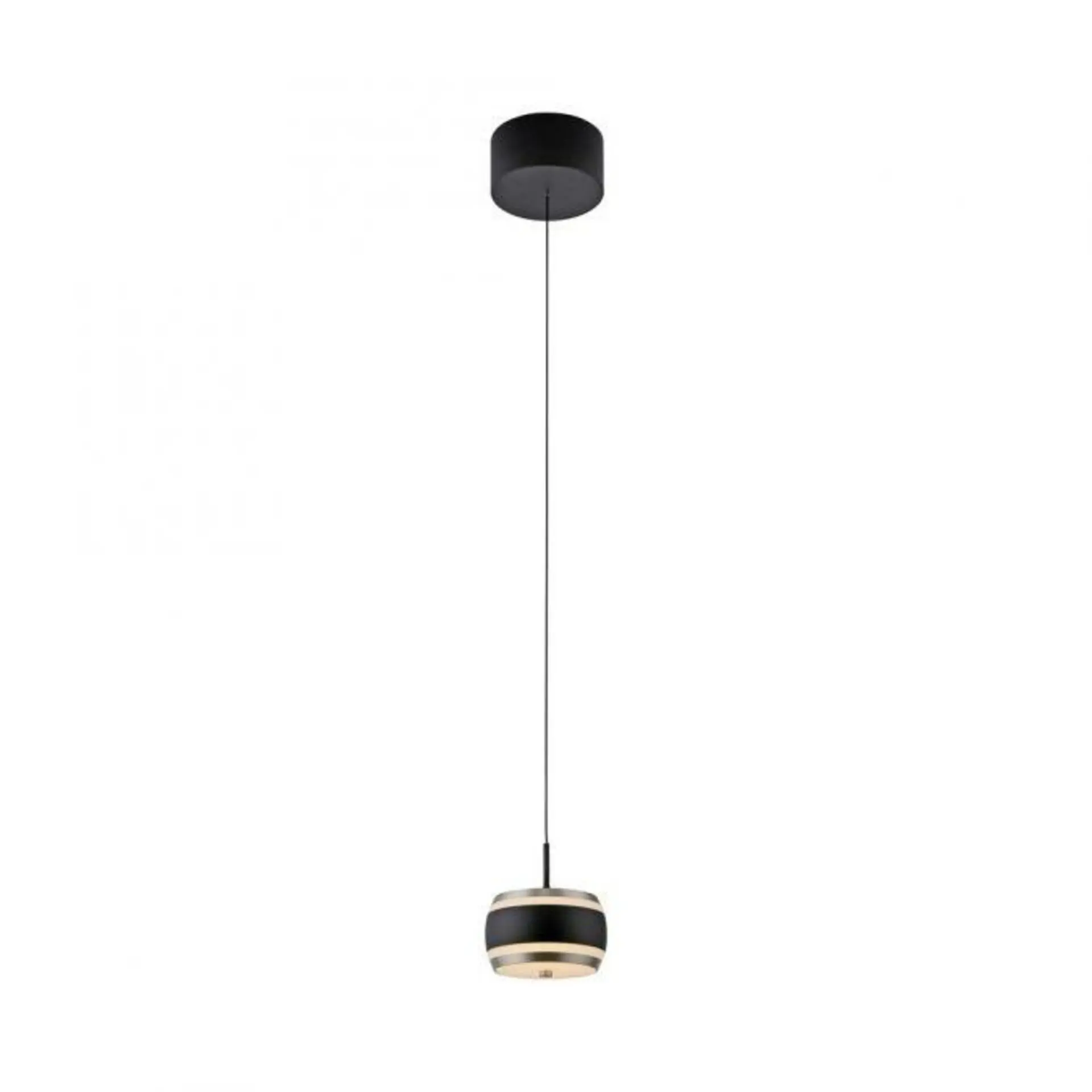 PN 2503-18 Závěsné svítidlo PURE Falling Rings, černá / metalická šedá 2200-5000K - PAUL NEUHAUS