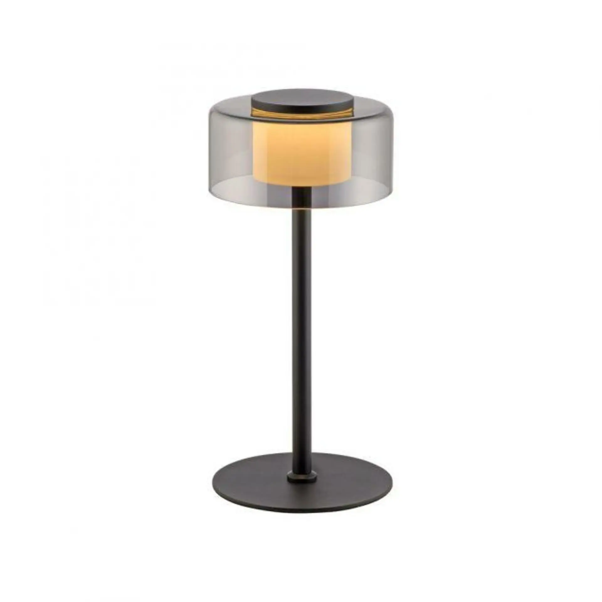 PAUL NEUHAUS LED stolní lampa černá plynule stmívatelné kouřové sklo paměťová funkce 3000K PN 4110-18