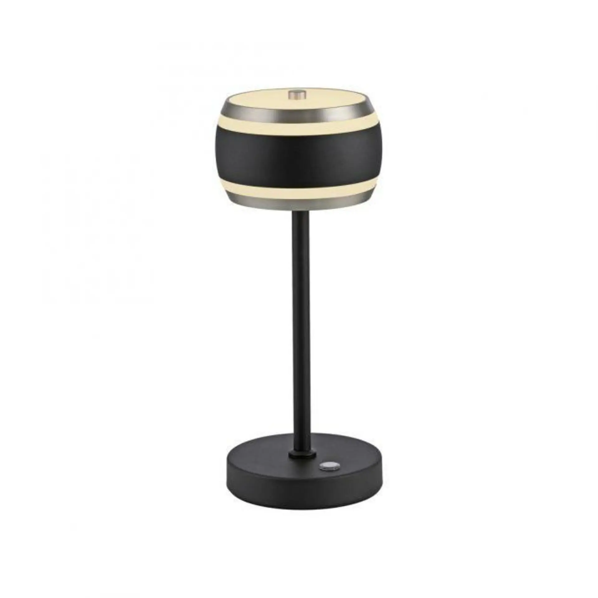 PAUL NEUHAUS LED nabíjecí stolní lampa PURE Falling Rings, černá / metalická šedá , dotykový vypínač 2200-5000K