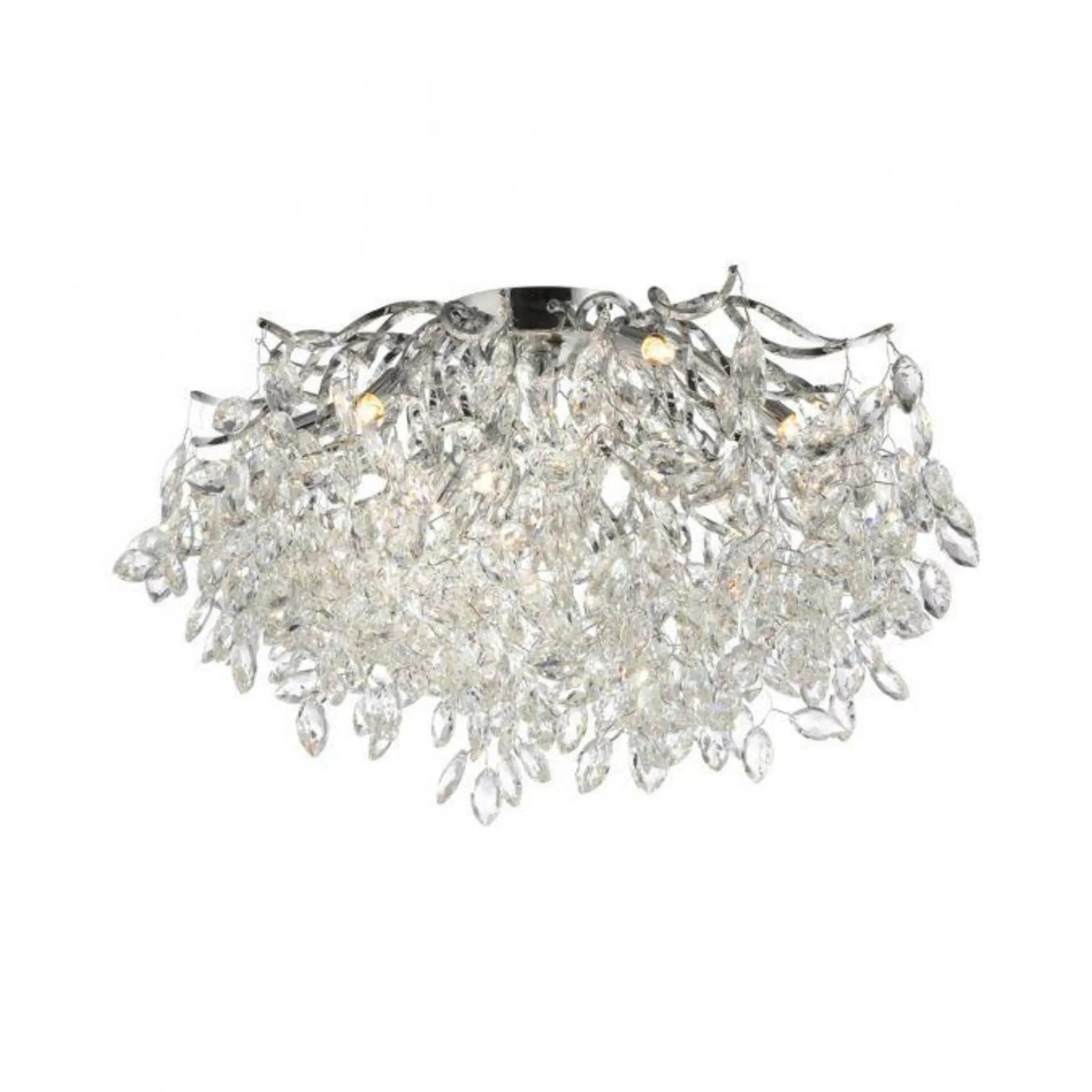 PN 6053-17 Stropní svítidlo RICICLE chrom s křišťálovými 60cm - PAUL NEUHAUS