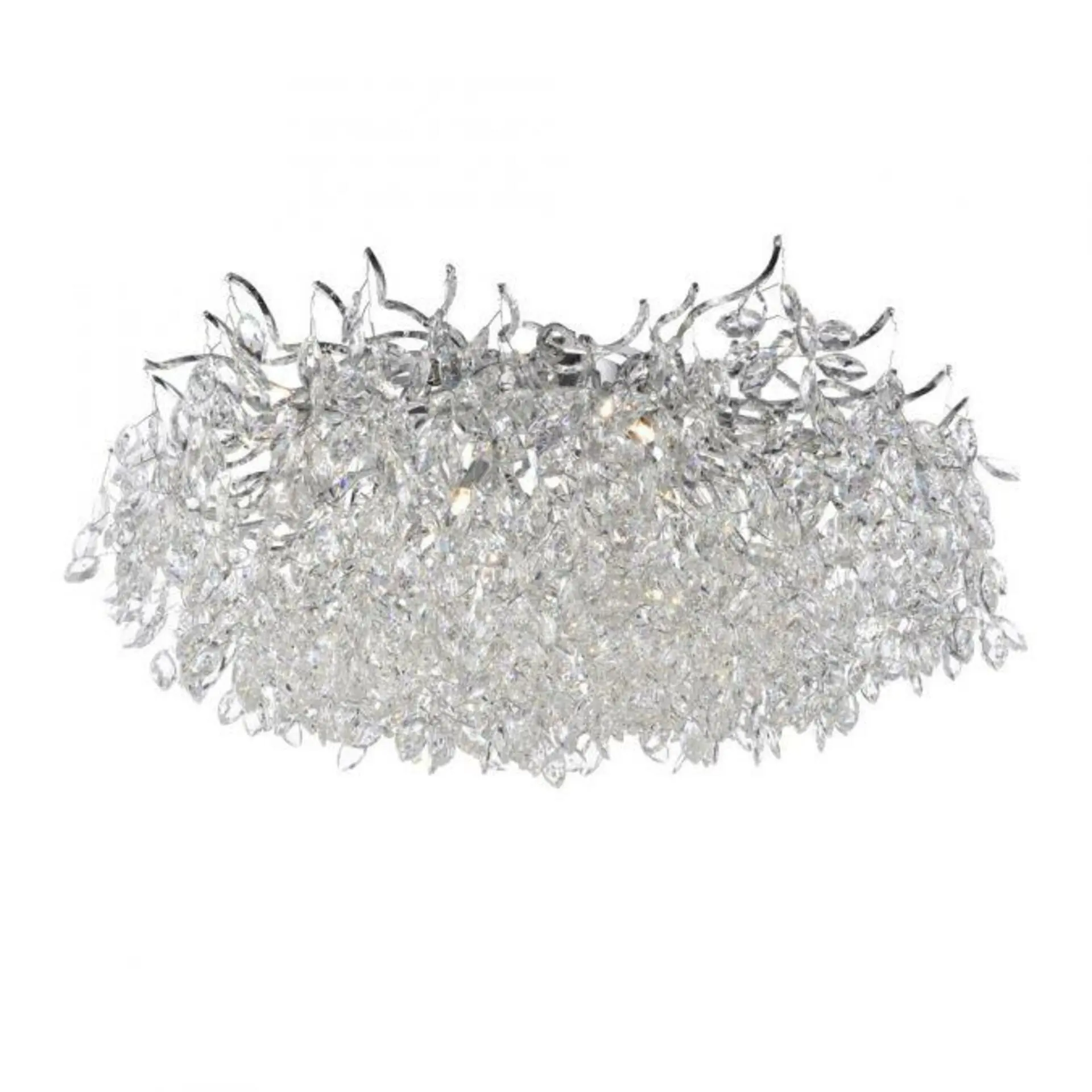 PN 6054-17 Stropní svítidlo RICICLE chrom s křišťálovými přívěsky 80cm - PAUL NEUHAUS