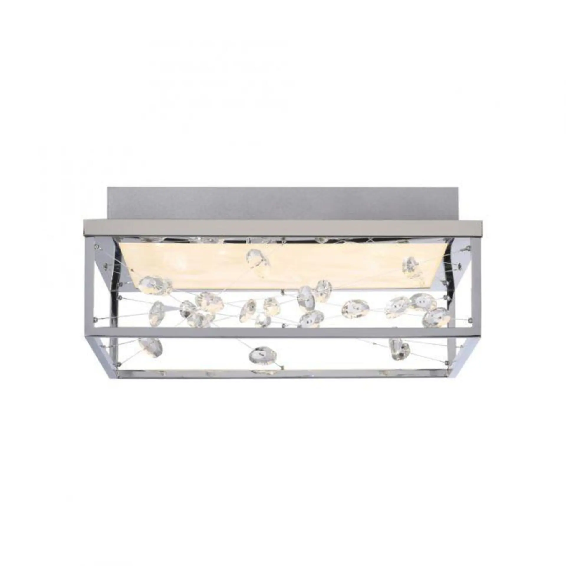 PN 6547-17 LED stropní svítidlo SKINA, chrom, hranaté stmívatelné, dálkový ovladač, 2700-5000K - PAUL NEUHAUS