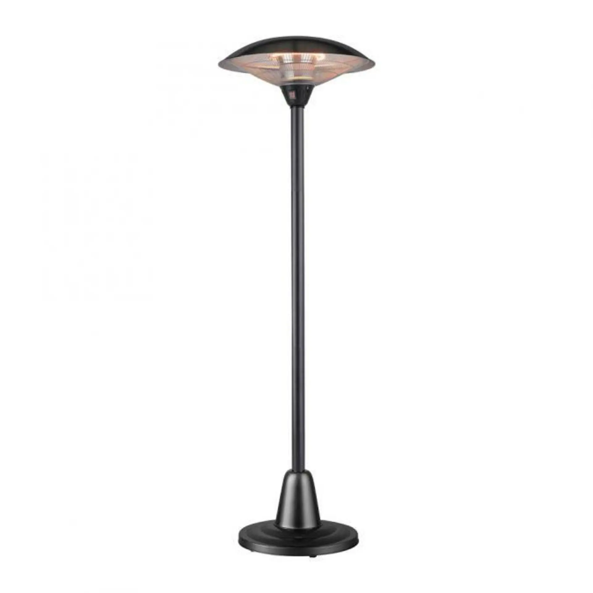 LEUCHTEN DIREKT is JUST LIGHT venkovní stojací topidlo s akcentním osvětlením svítidlo, černá, IP34, 1500 W, 3000 W