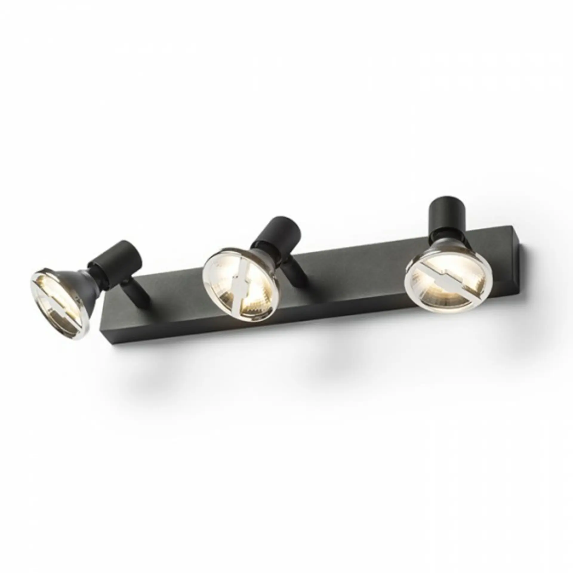 RED - DESIGN RENDL RENDL TRICA III nástěnná černá 230V GU10 3x25W R13376