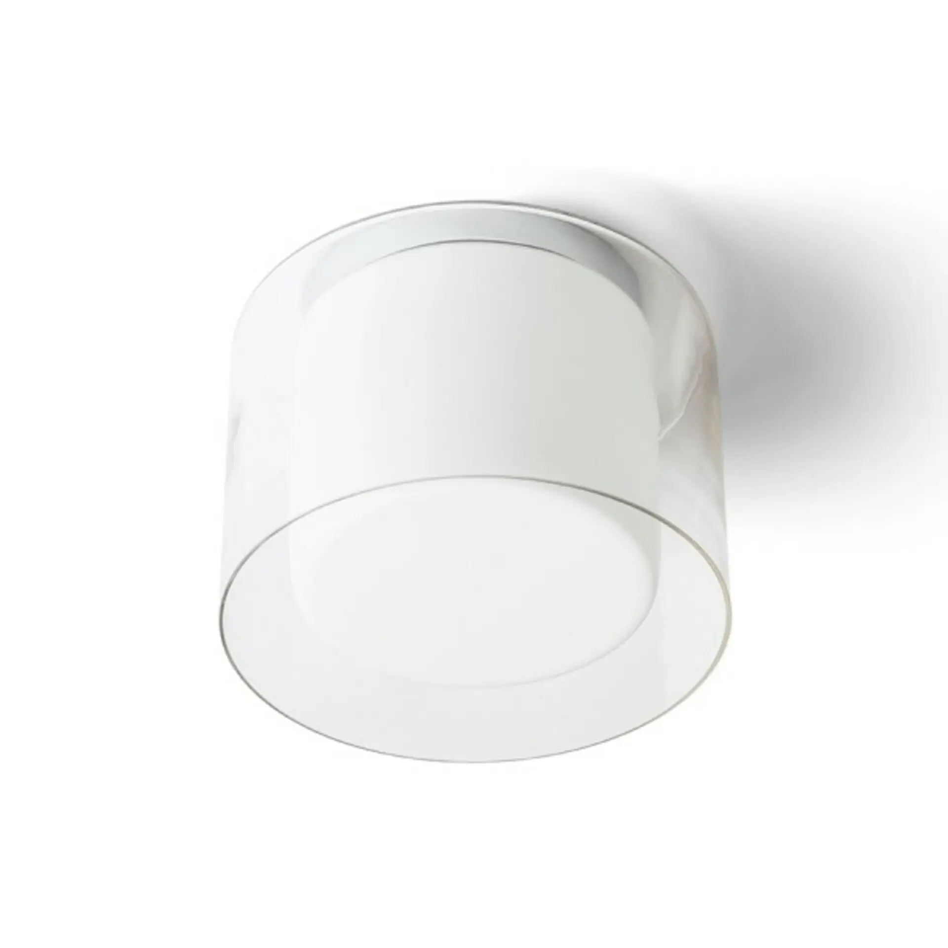 Svítidlo RENDL VENICE 23 stropní čiré sklo/opálové sklo/chrom 230V LED E27 11W IP44 R13684