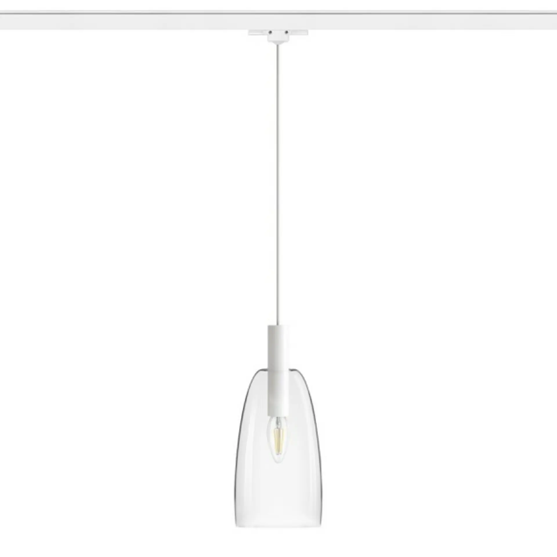 RED - DESIGN RENDL RENDL BELLINI pro tříokr. lištu bílá čiré sklo 230V E14 15W R13814