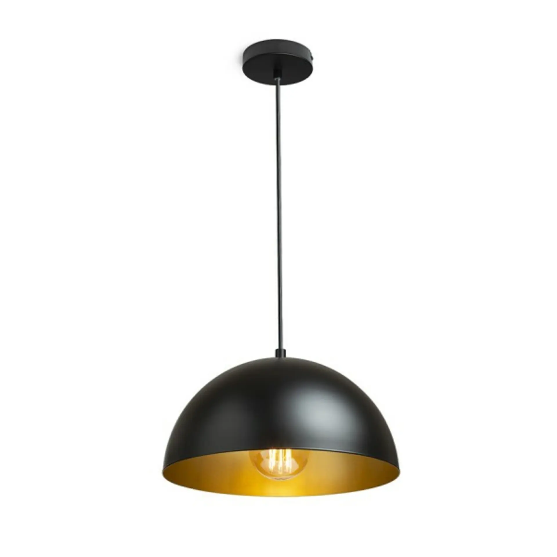 RED - DESIGN RENDL RENDL GLADYS 30 závěsná černá/zlatá 230V E27 15W R14110