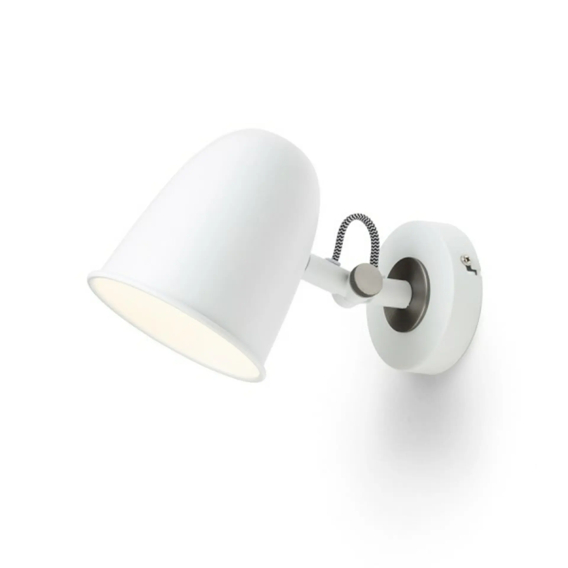 RED - DESIGN RENDL RENDL DANNY nástěnné svítidlo bílá matný nikl 230V E14 5W R14185