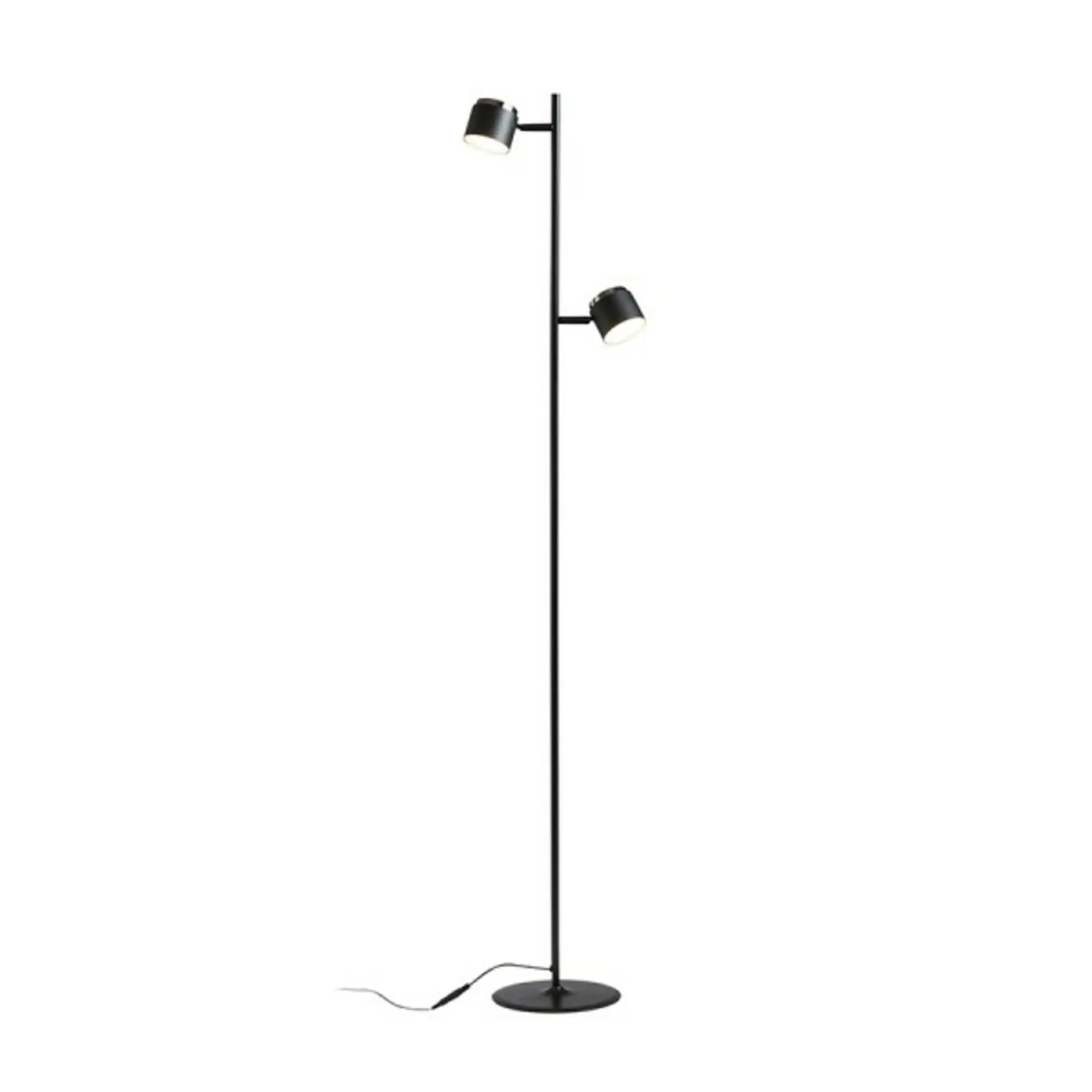 RED - DESIGN RENDL RENDL NOVA II stojanová lampa černá chrom/mléčný akryl 230V LED 2x3.5W 3000K R14277